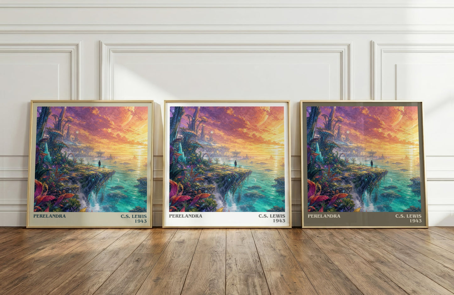 Perelandra literary art print colour and style options – C.S. Lewis book art