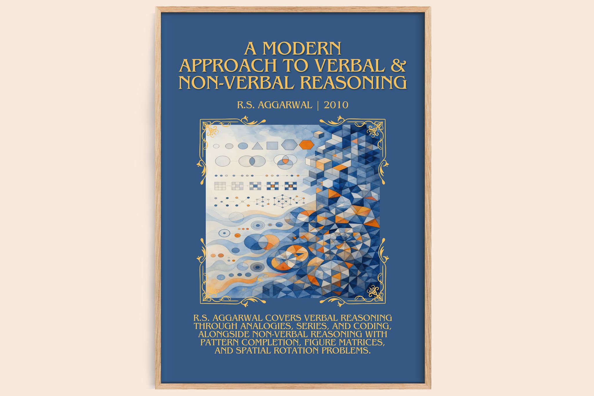 A Modern Approach to Verbal & Non-Verbal Reasoning Minimalist Book Poster by R.S. Aggarwal