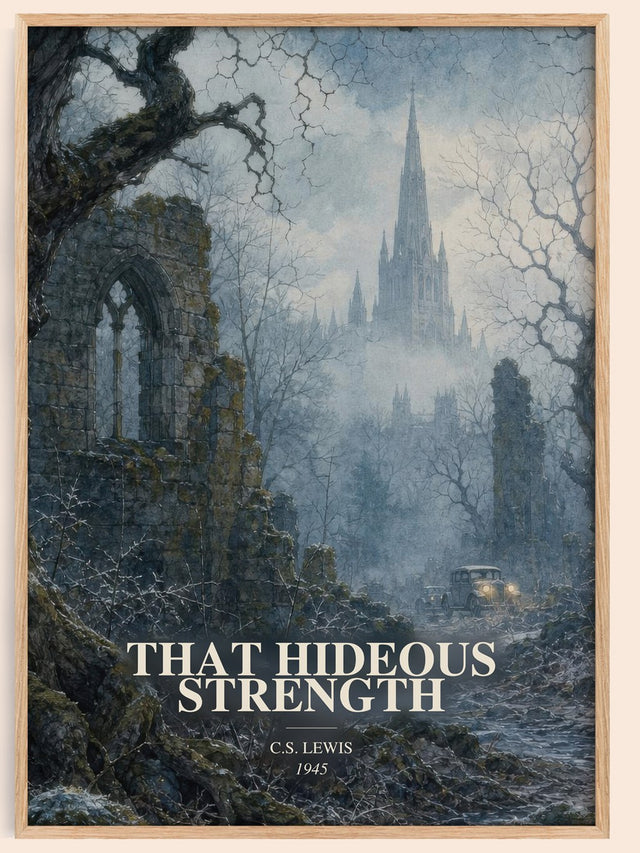 That Hideous Strength Book Watercolour Illustration by C.S. Lewis