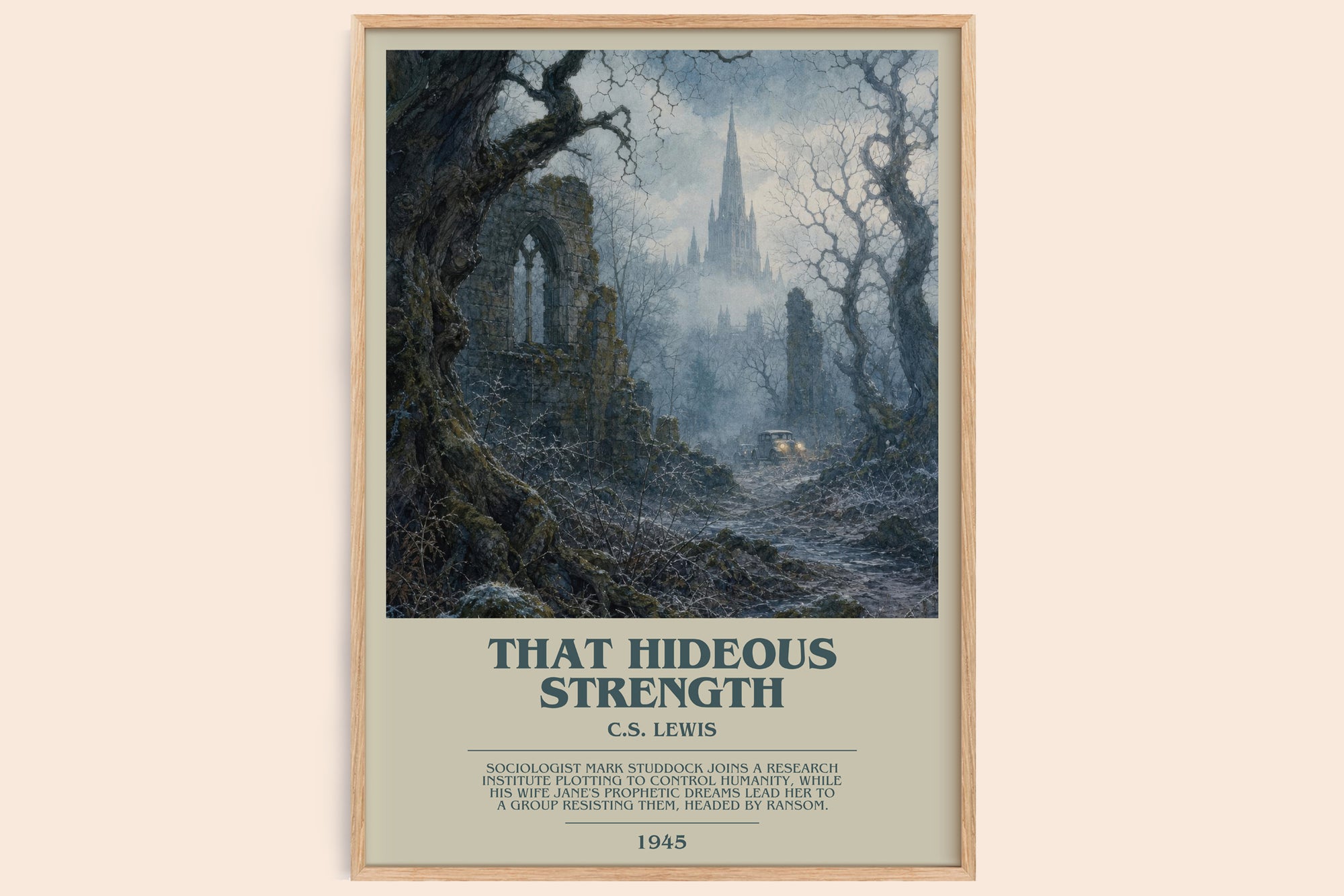 That Hideous Strength bookish book poster by C.S. Lewis – framed literary art print
