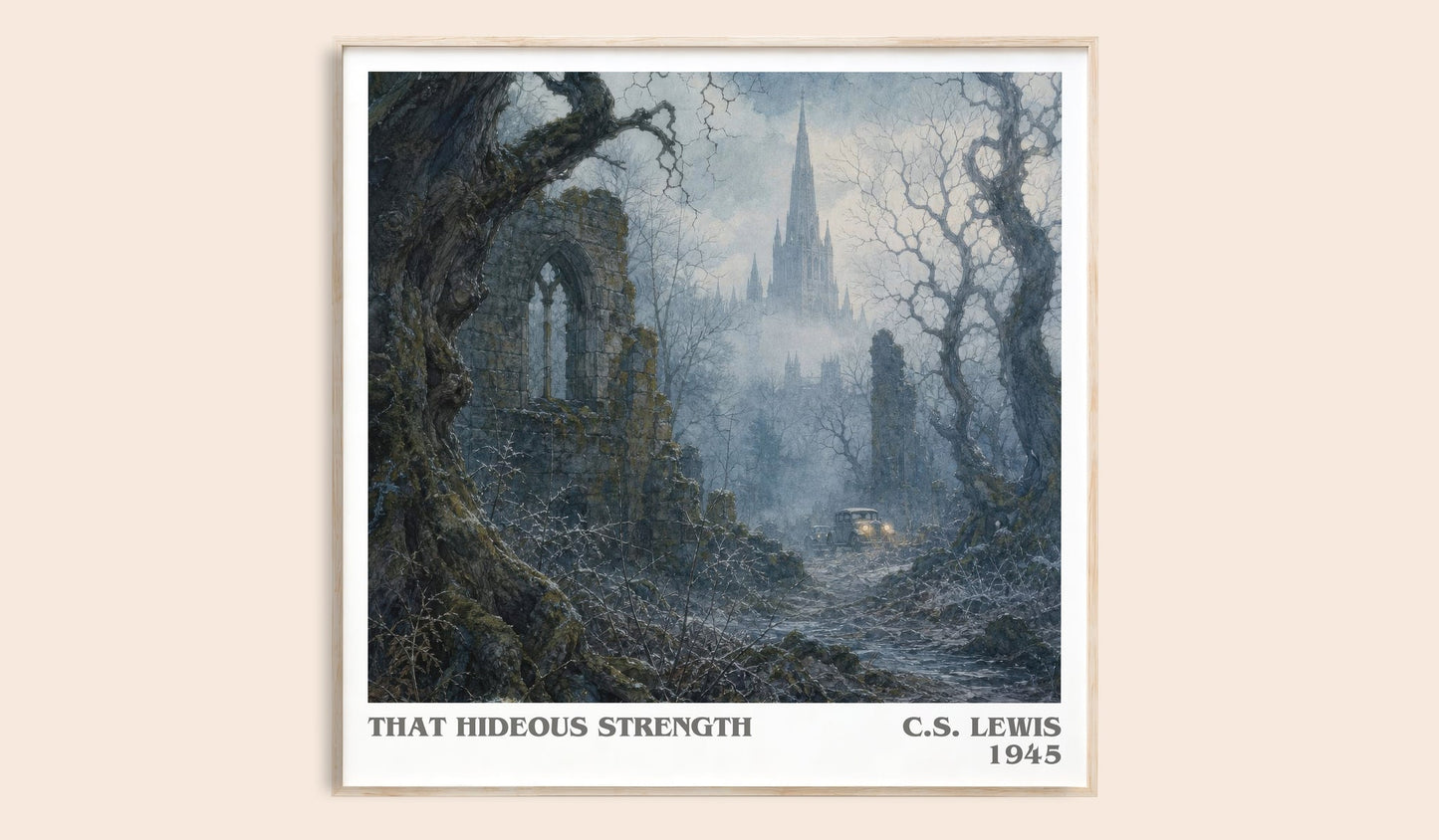 That Hideous Strength literary book poster by C.S. Lewis – framed literary art print