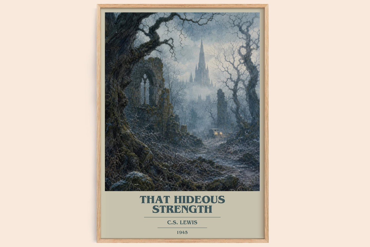 That Hideous Strength book cover book poster by C.S. Lewis – framed literary art print