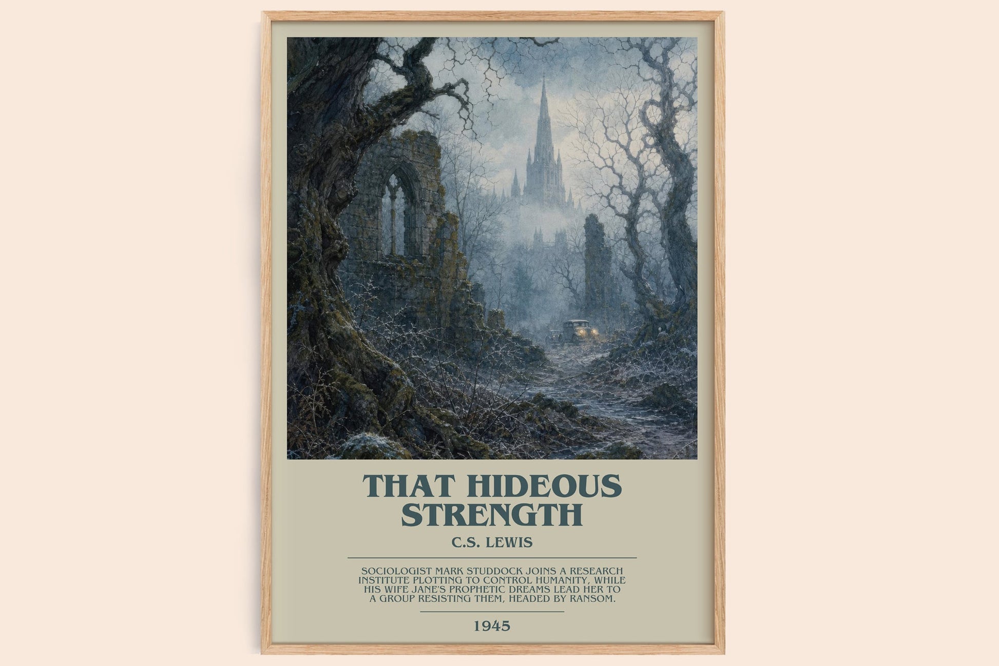 That Hideous Strength bookish book poster by C.S. Lewis – framed literary art print