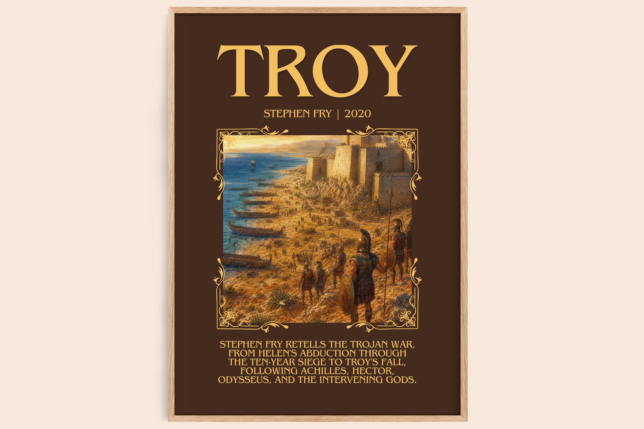Troy Minimalist Book Poster by Stephen Fry