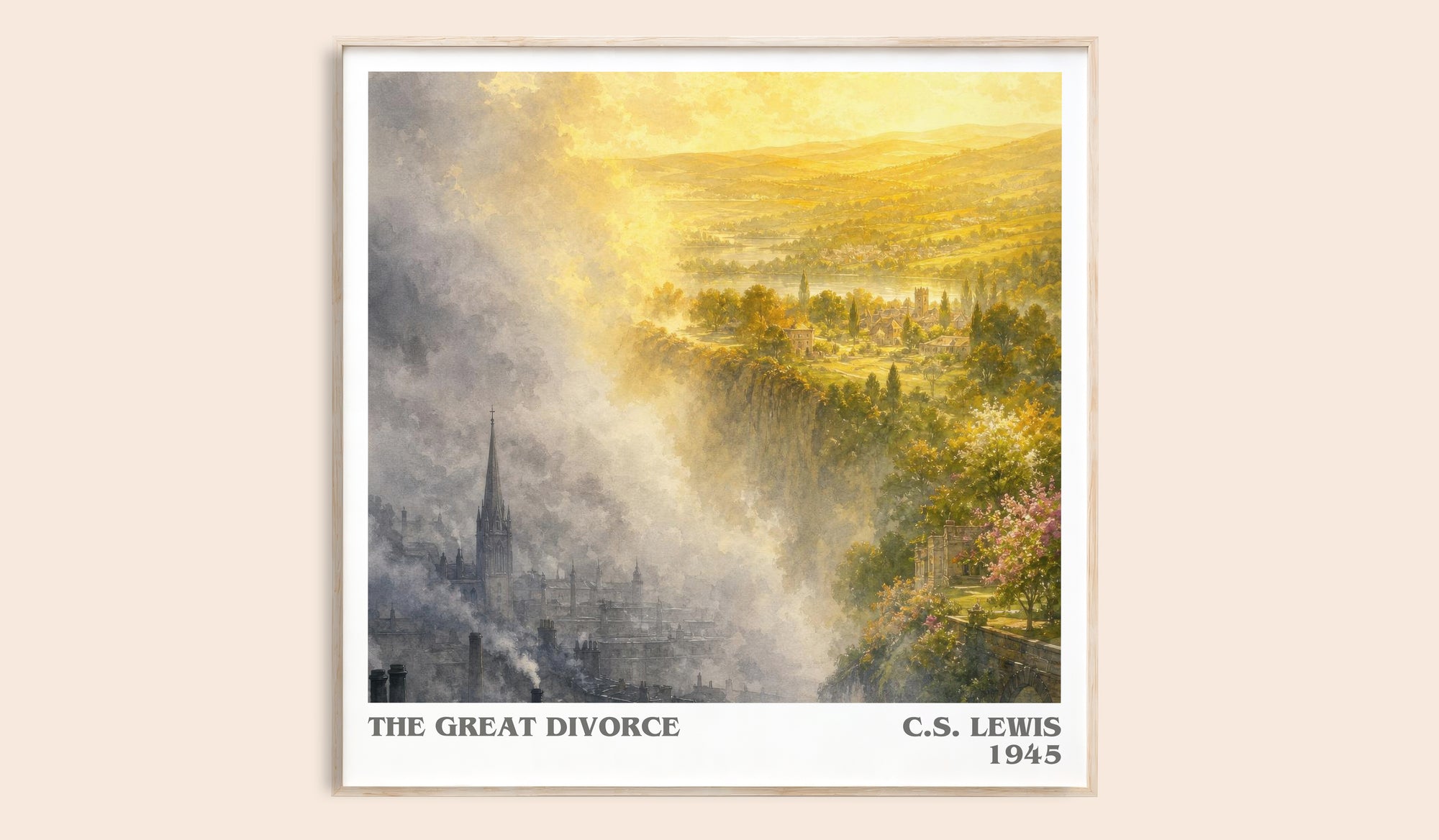 The Great Divorce literary book poster by C.S. Lewis – framed literary art print