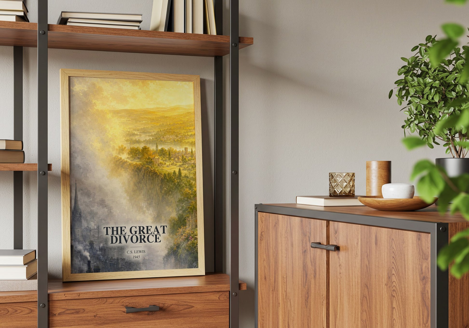 The Great Divorce book watercolour illustration paper finish options – matte satin gloss