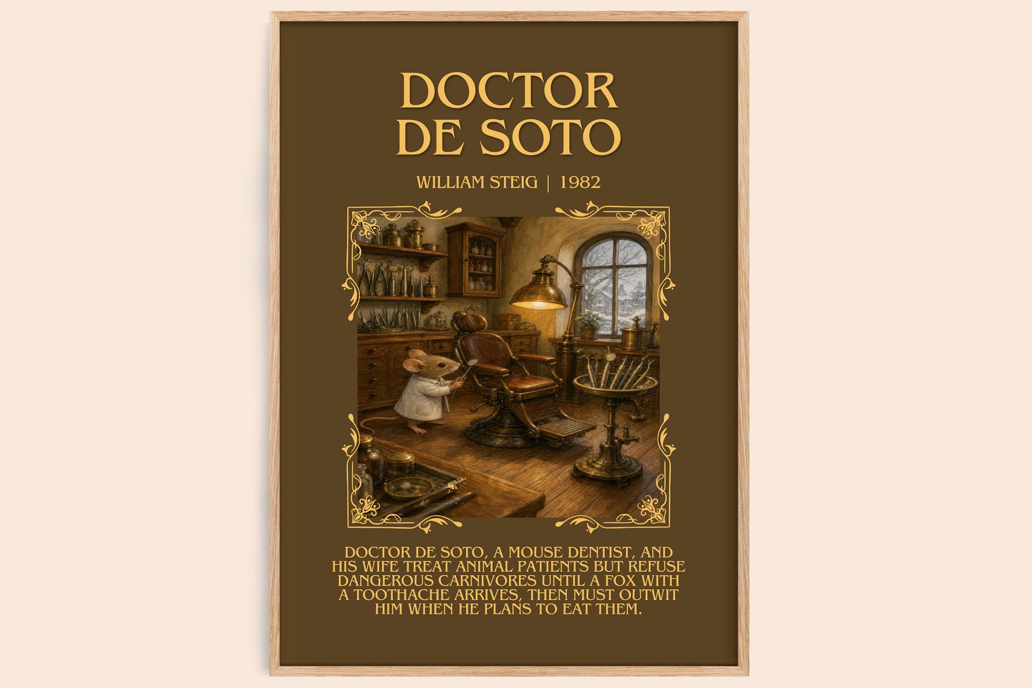 Doctor De Soto Minimalist Book Poster by William Steig