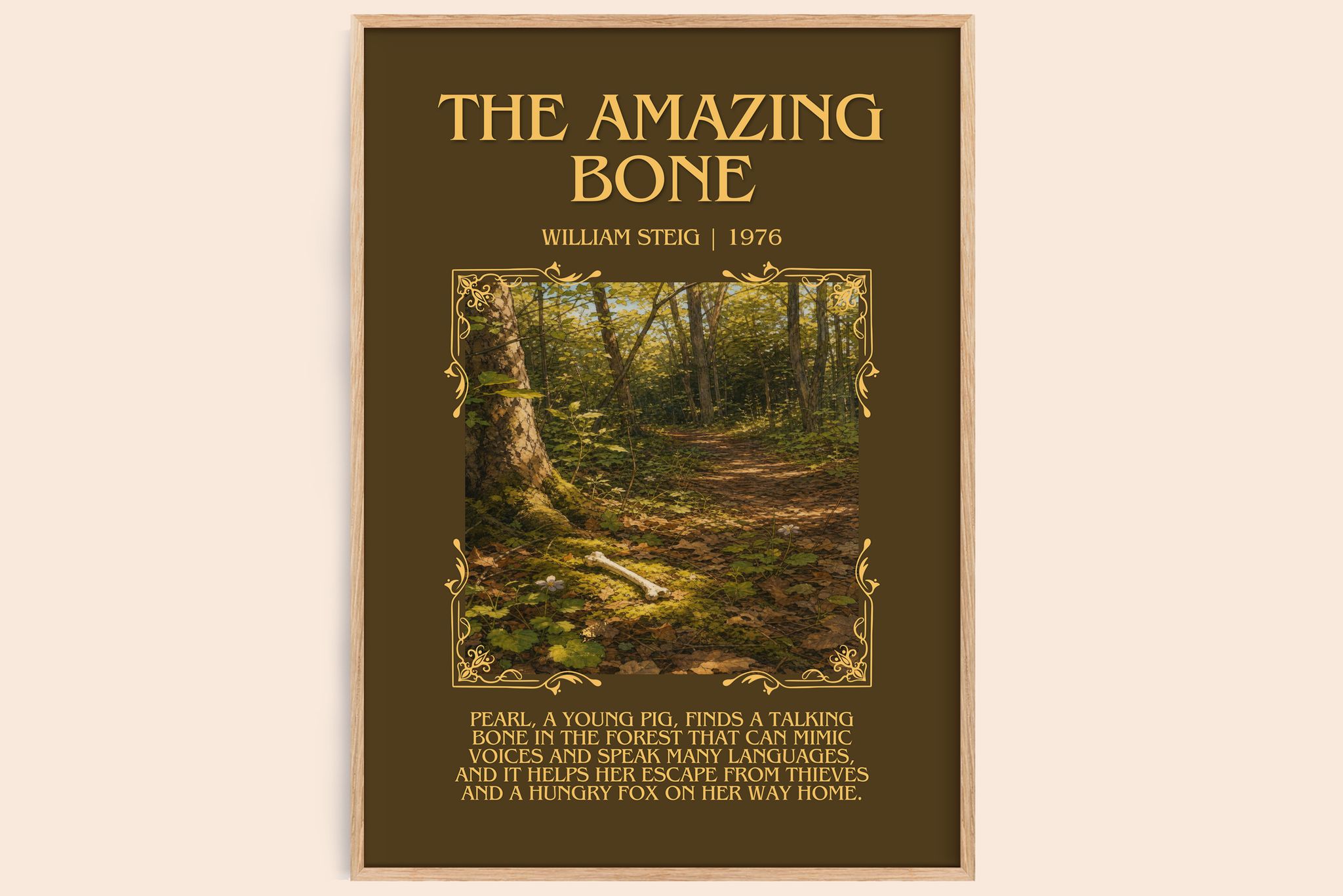 The amazing bone Minimalist Book Poster by William Steig