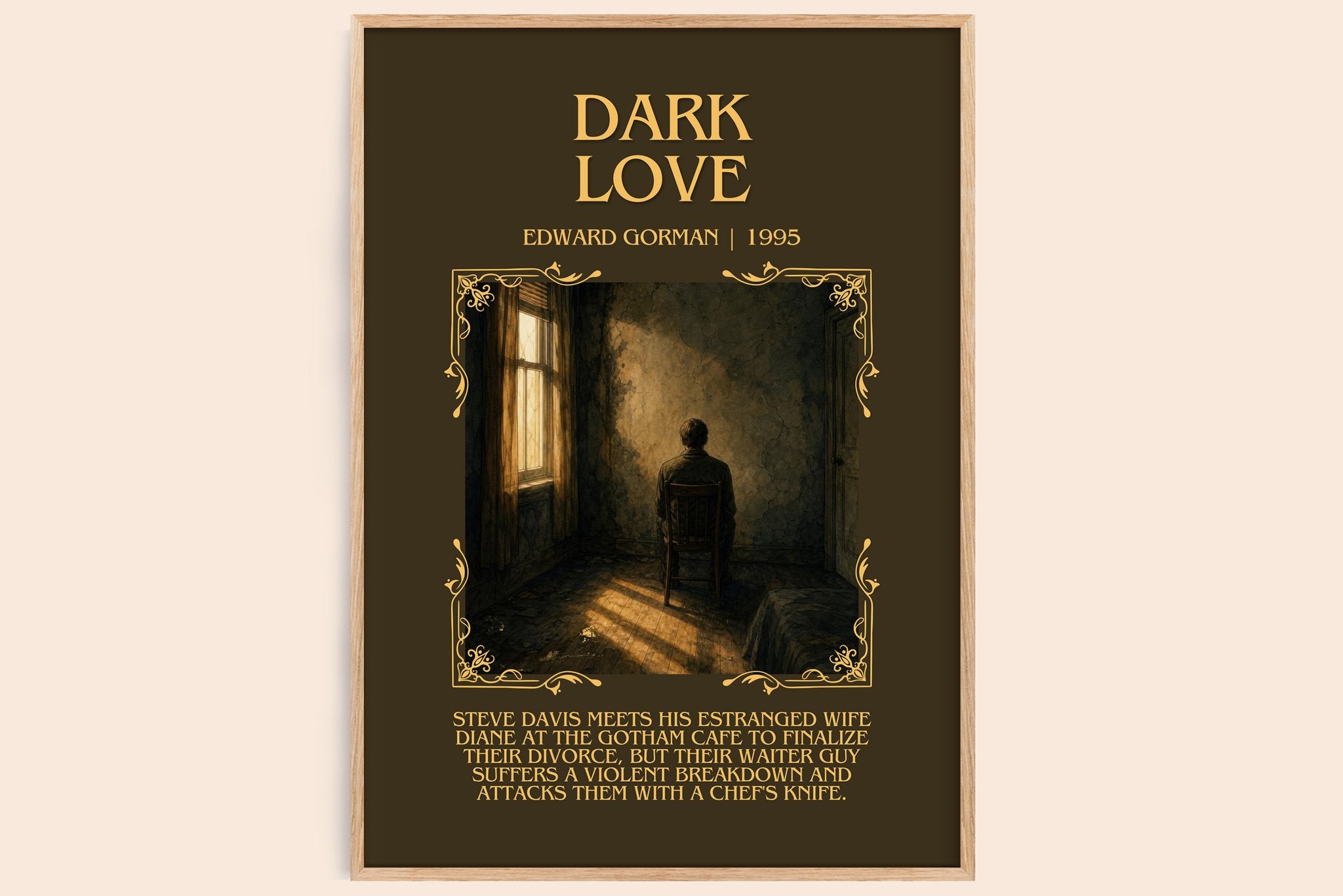 Dark Love Minimalist Book Poster by Edward Gorman