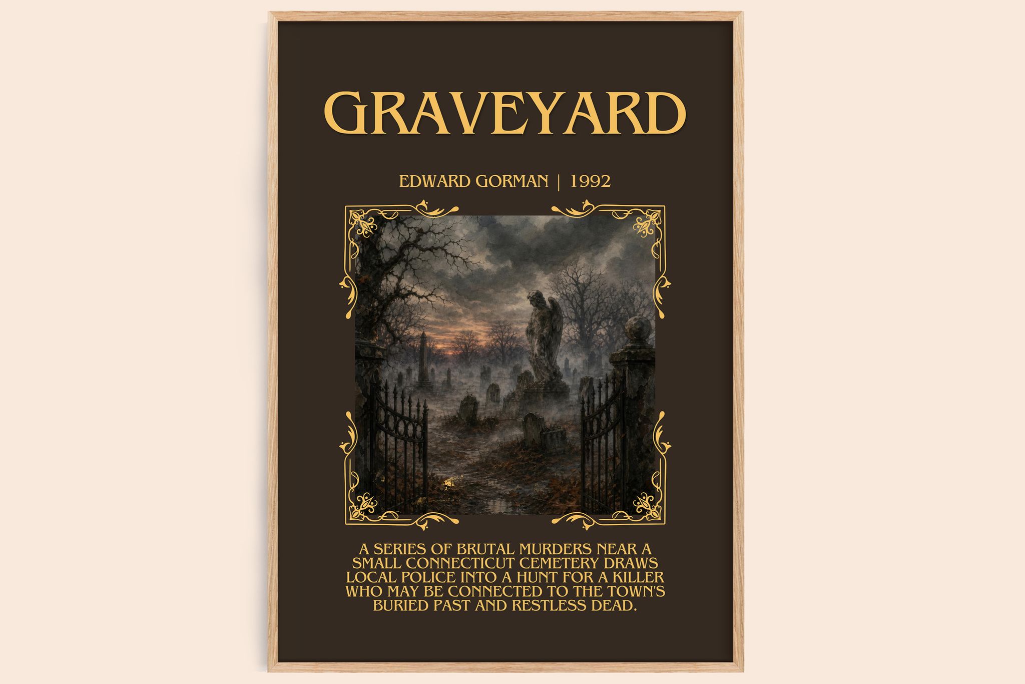 Graveyard Minimalist Book Poster by Edward Gorman