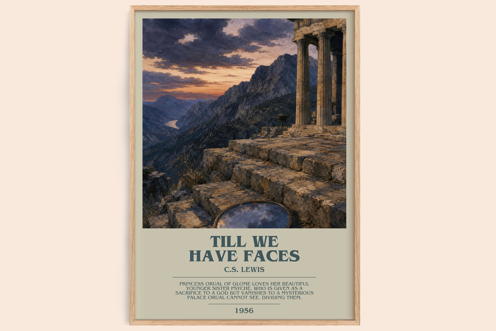 Till We Have Faces bookish book poster by C.S. Lewis – framed literary art print
