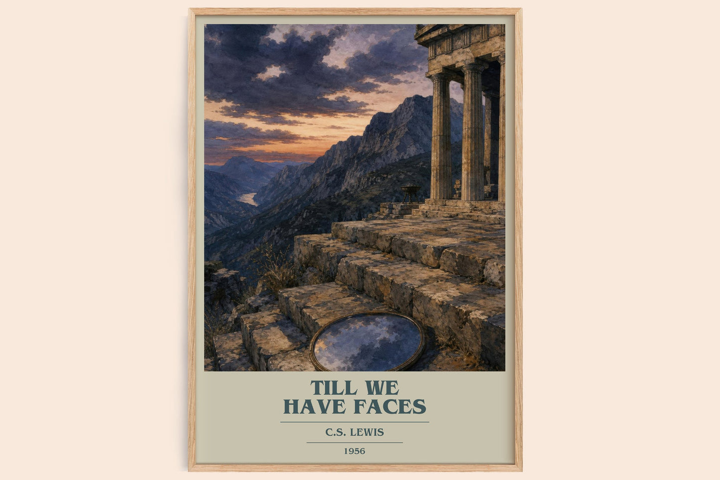 Till We Have Faces book cover book poster by C.S. Lewis – framed literary art print