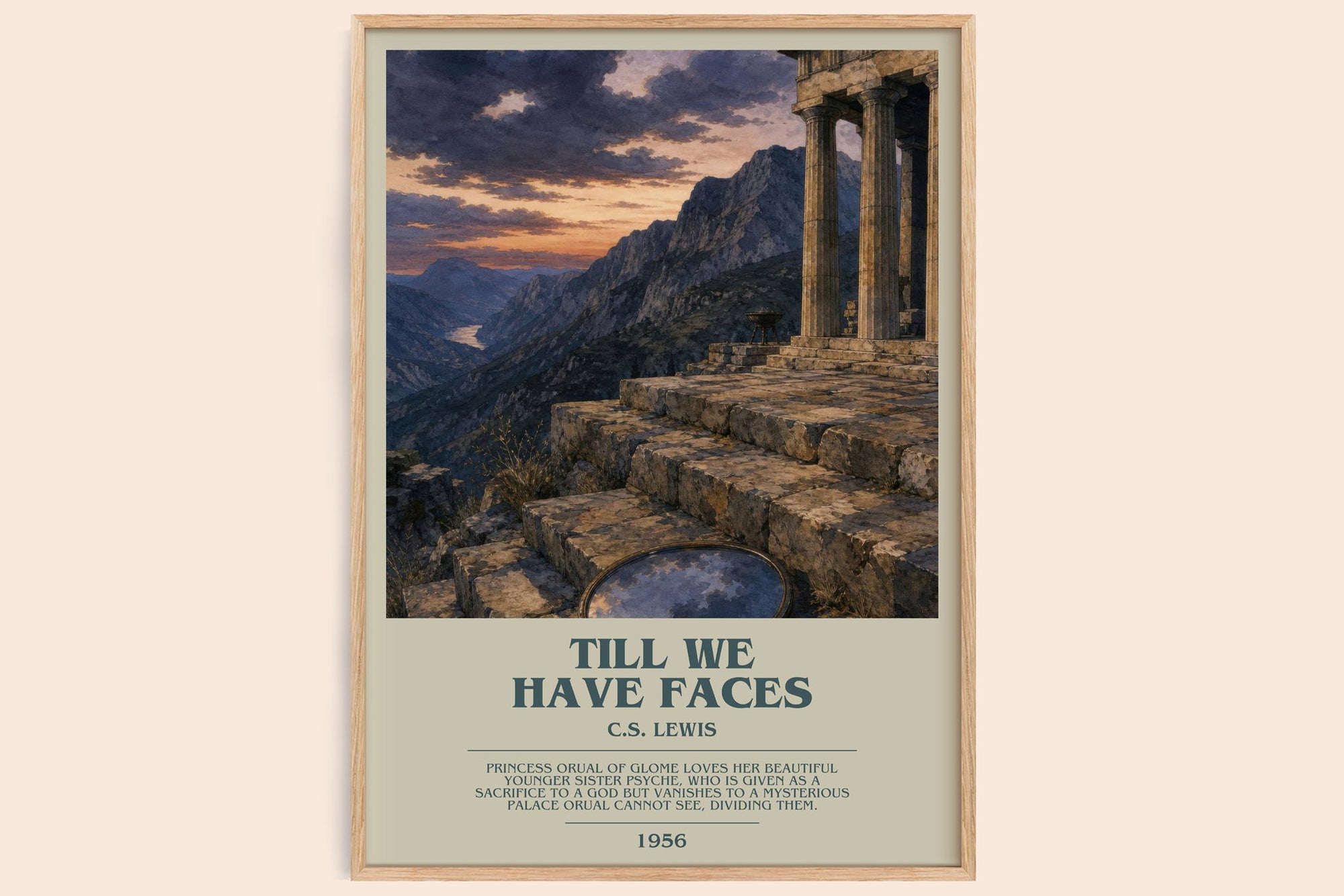 Till We Have Faces bookish book poster by C.S. Lewis – framed literary art print