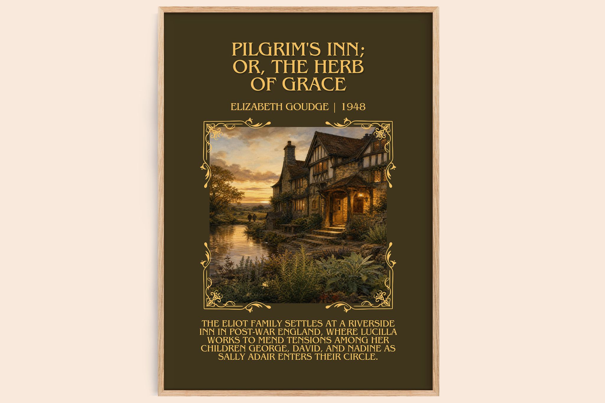 Pilgrim's Inn; or, The Herb of Grace Minimalist Book Poster by Elizabeth Goudge