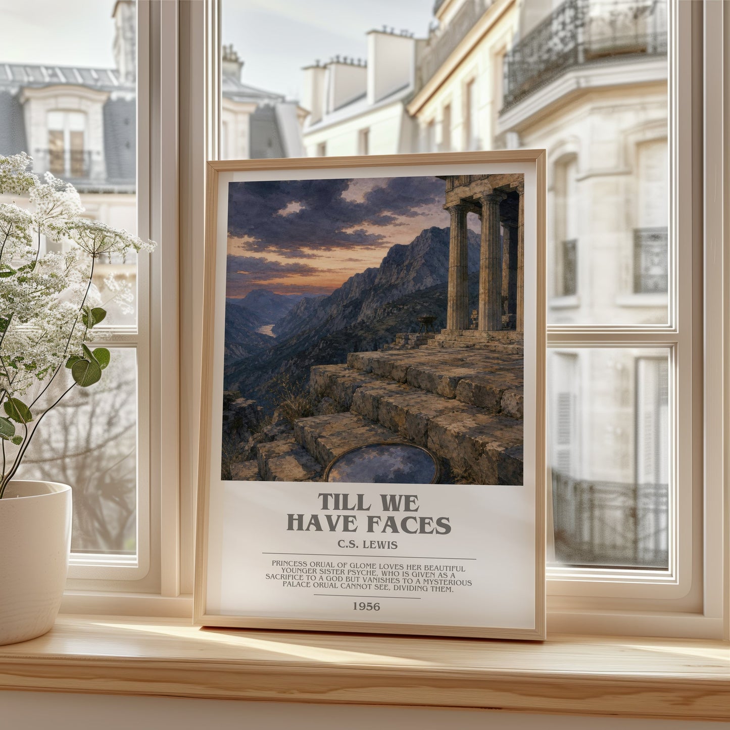 Till We Have Faces bookish poster colour and style options – C.S. Lewis book art