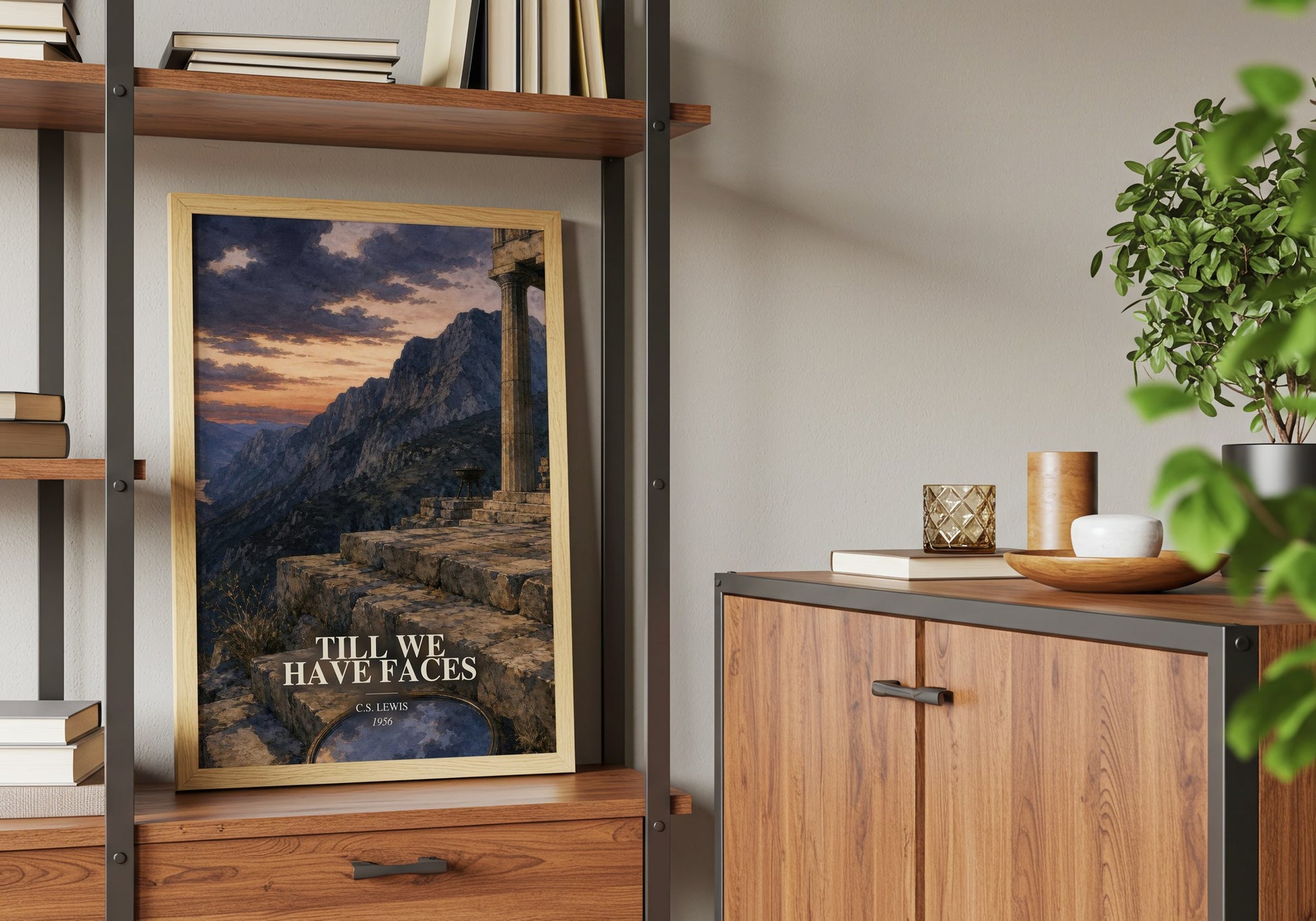 Till We Have Faces book watercolour illustration paper finish options – matte satin gloss