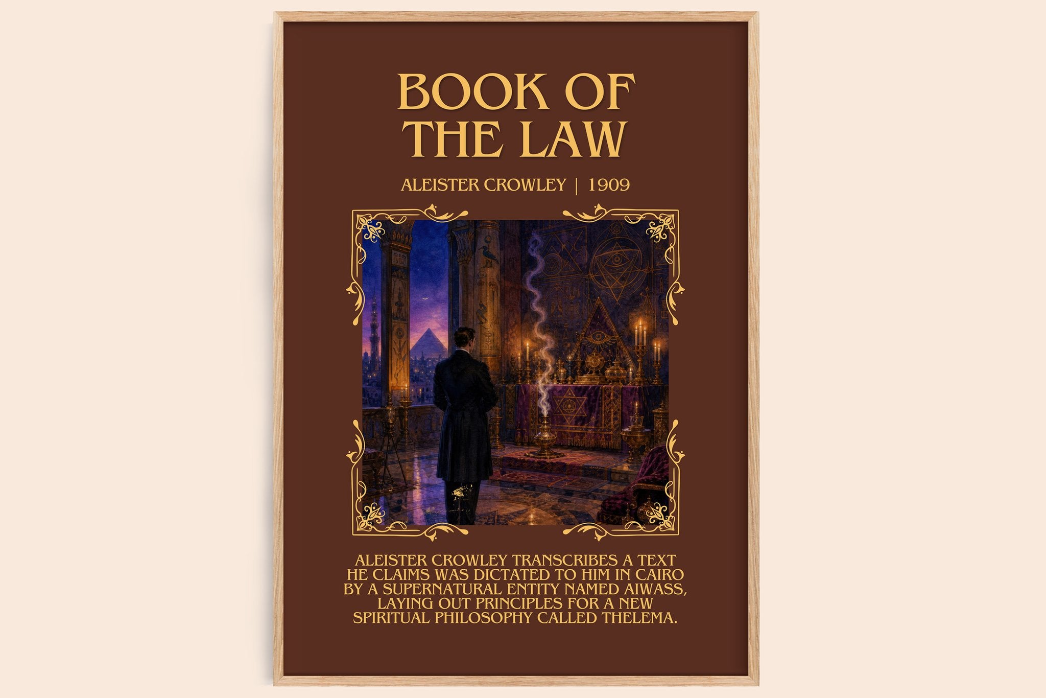 Book of the Law Minimalist Book Poster by Aleister Crowley