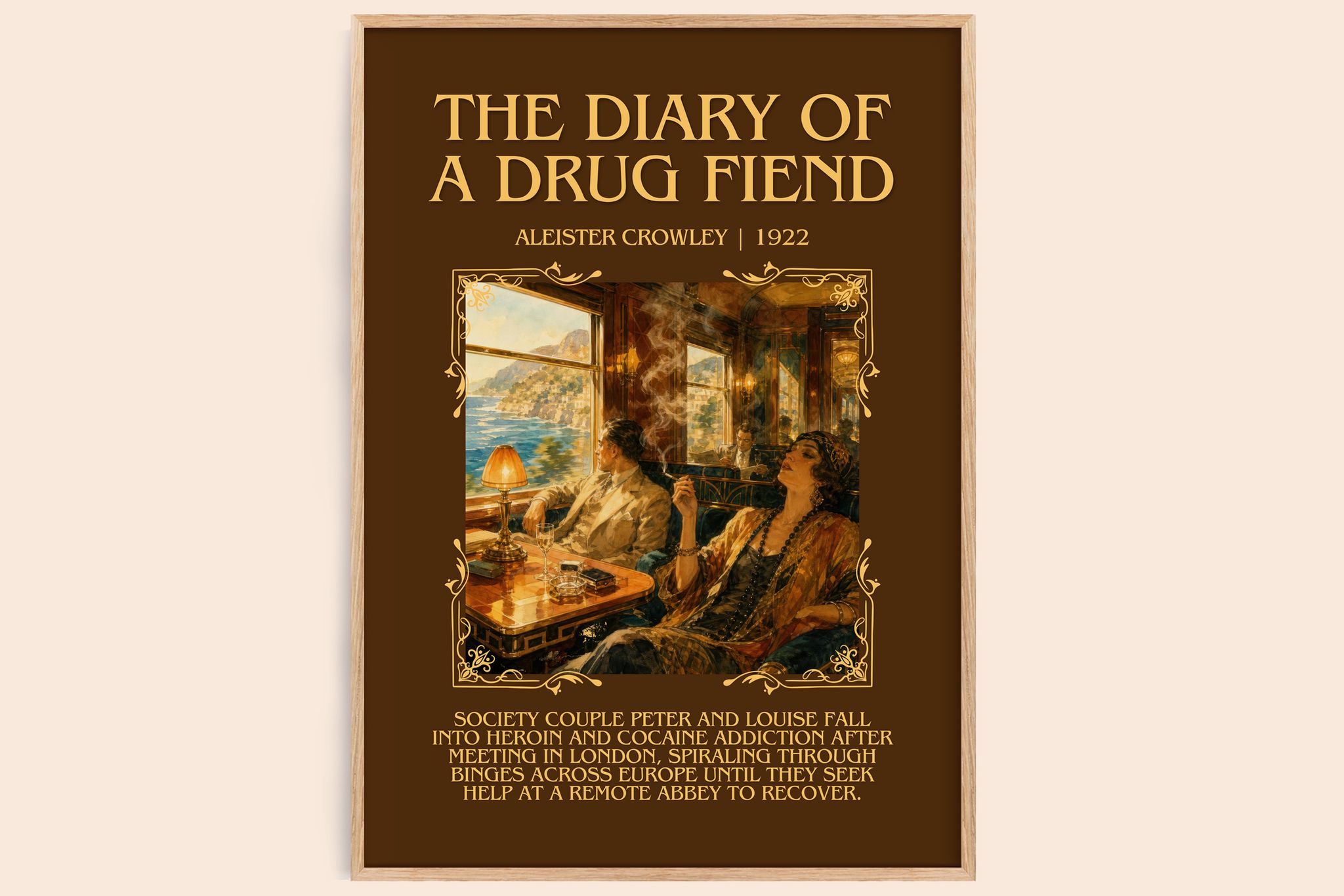 The diary of a drug fiend Minimalist Book Poster by Aleister Crowley