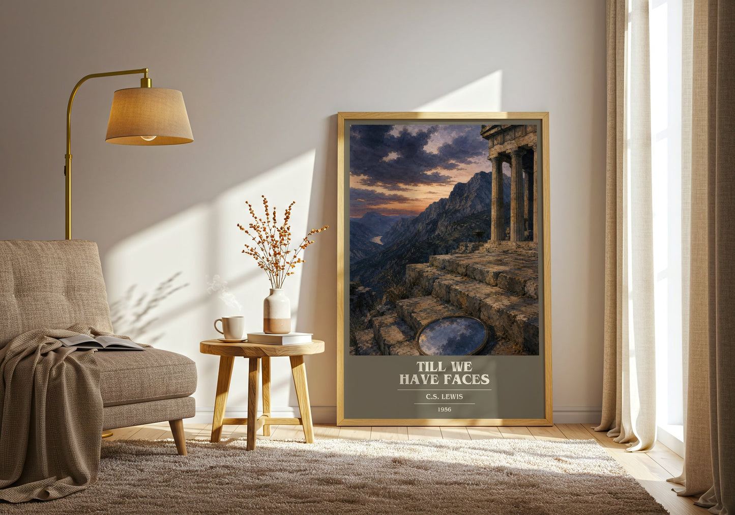 Till We Have Faces book cover print on bookshelf – C.S. Lewis fan gift