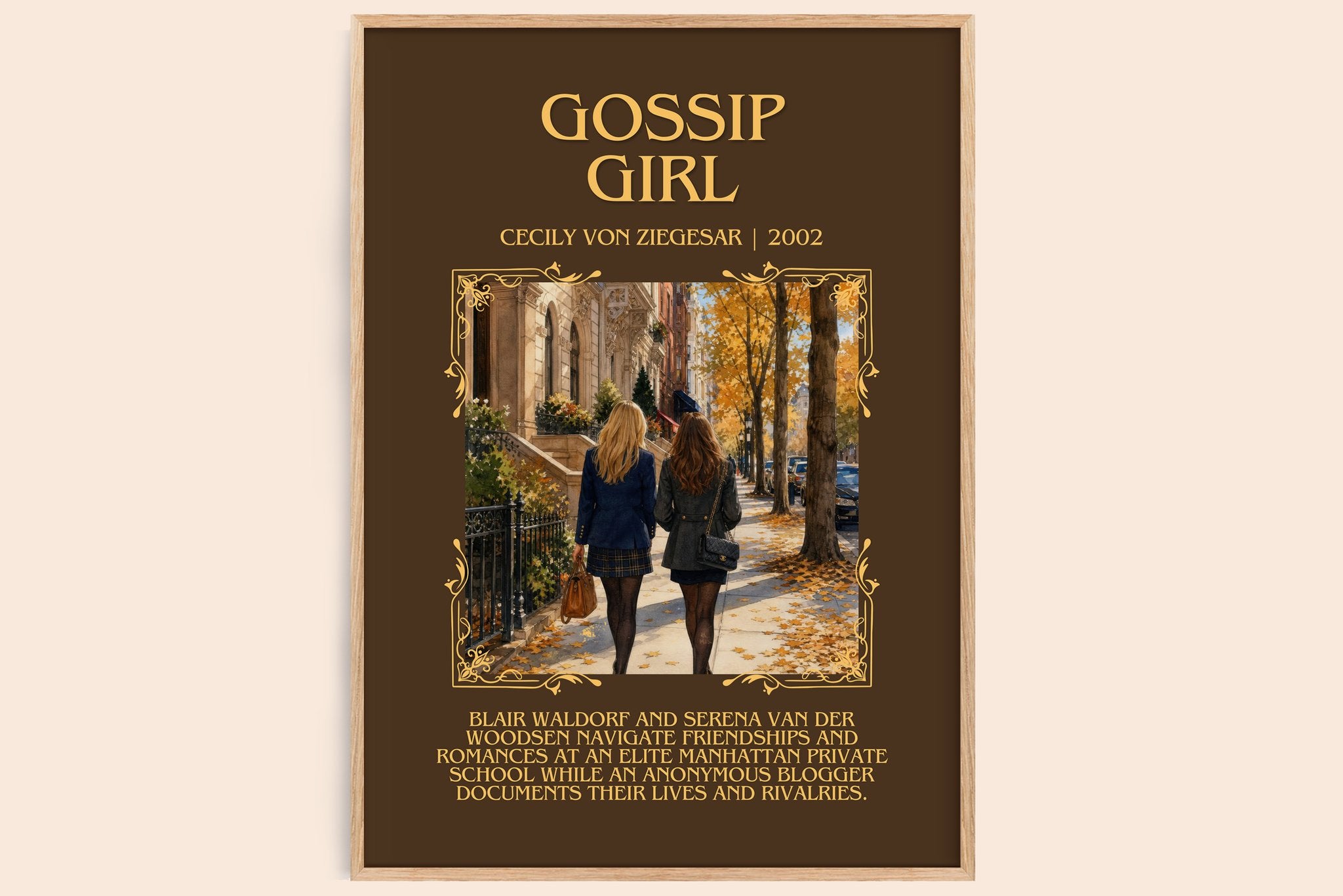 Gossip Girl Minimalist Book Poster by Cecily von Ziegesar