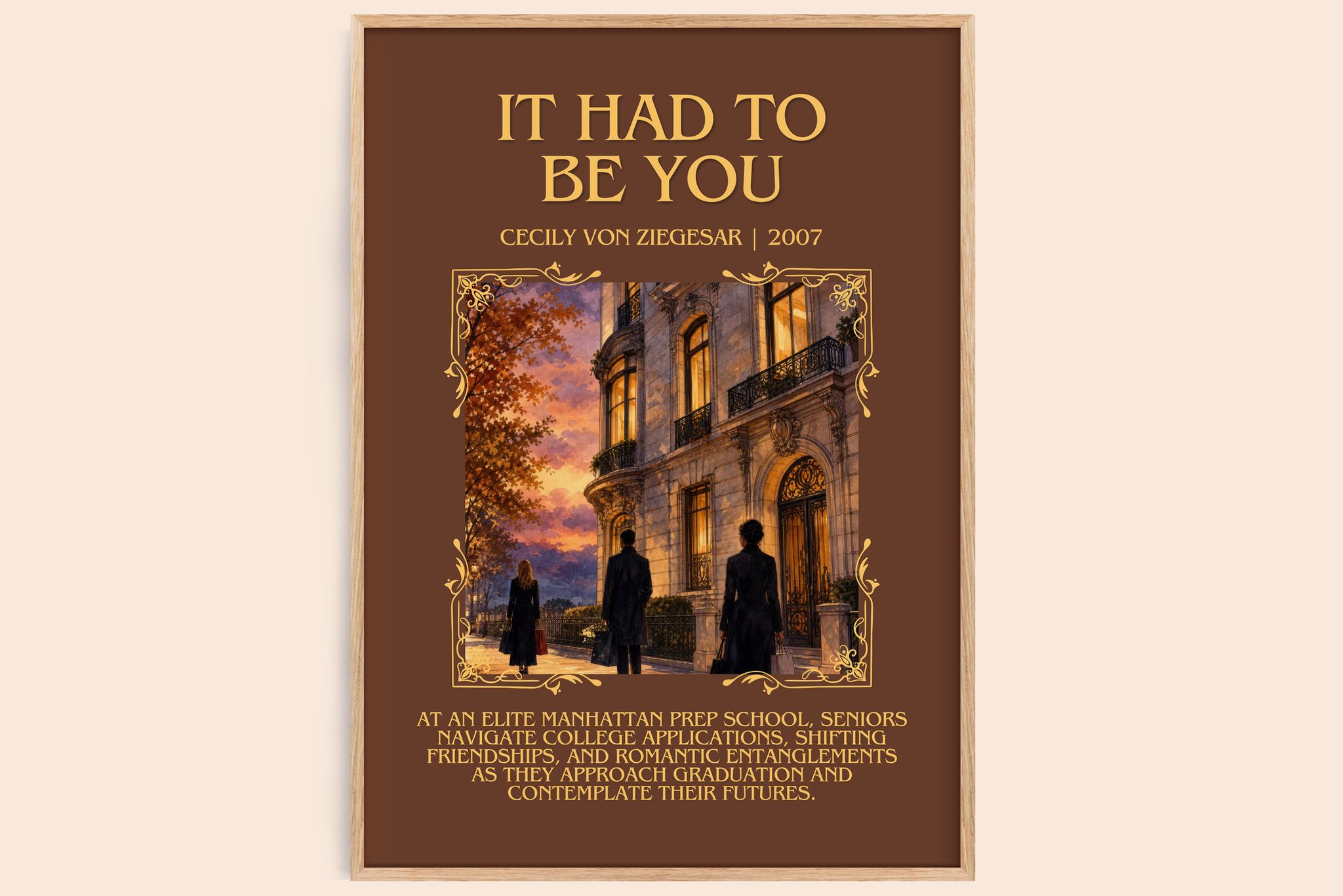 It Had to Be You Minimalist Book Poster by Cecily von Ziegesar