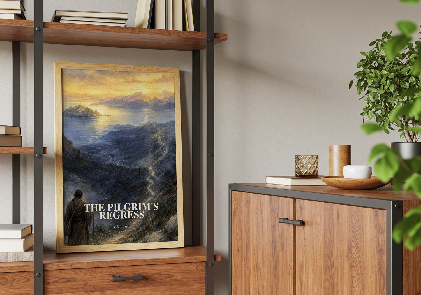 The Pilgrim'S Regress book watercolour illustration paper finish options – matte satin gloss