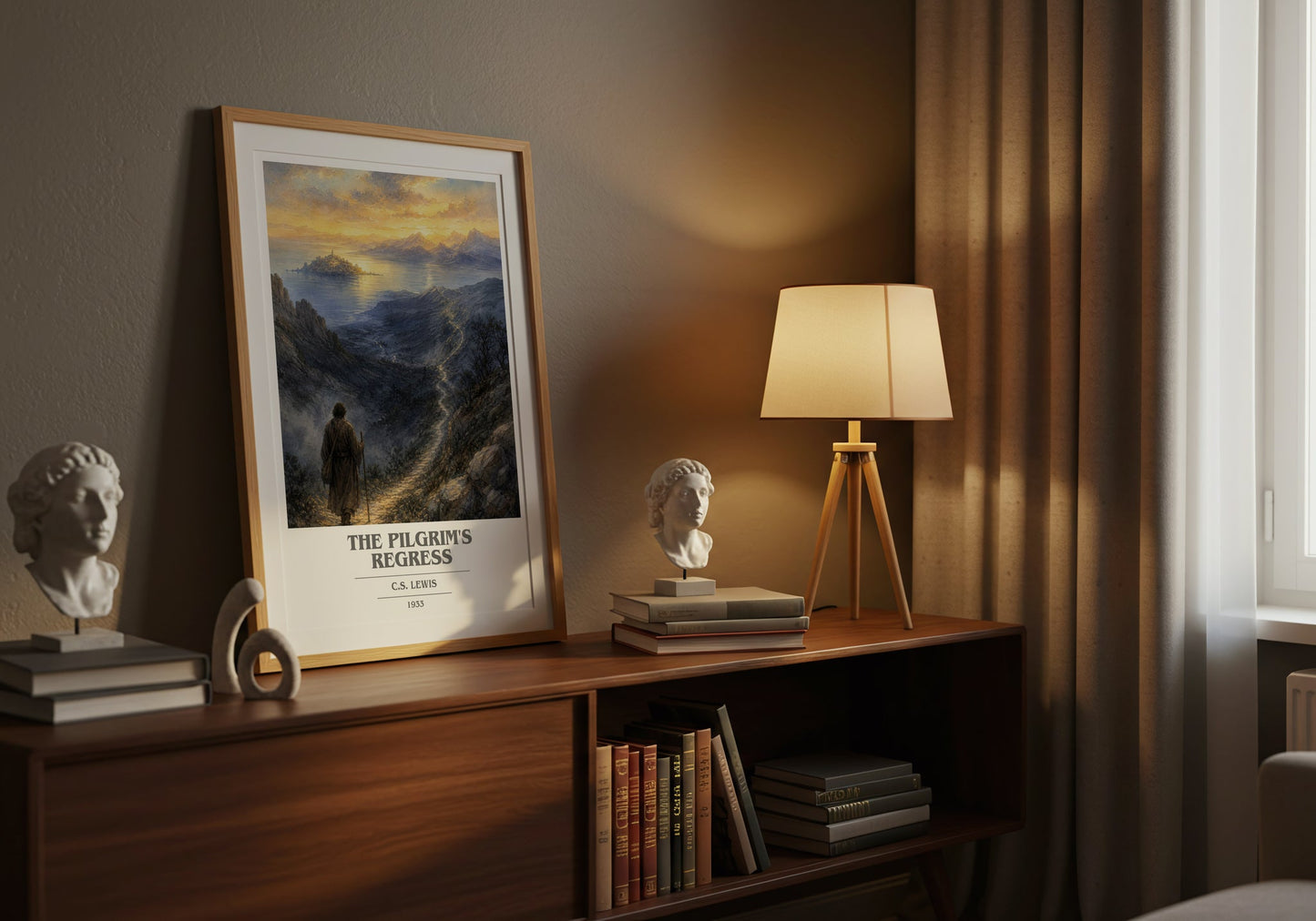 The Pilgrim'S Regress book cover book poster framed on wall – philosophy wall art