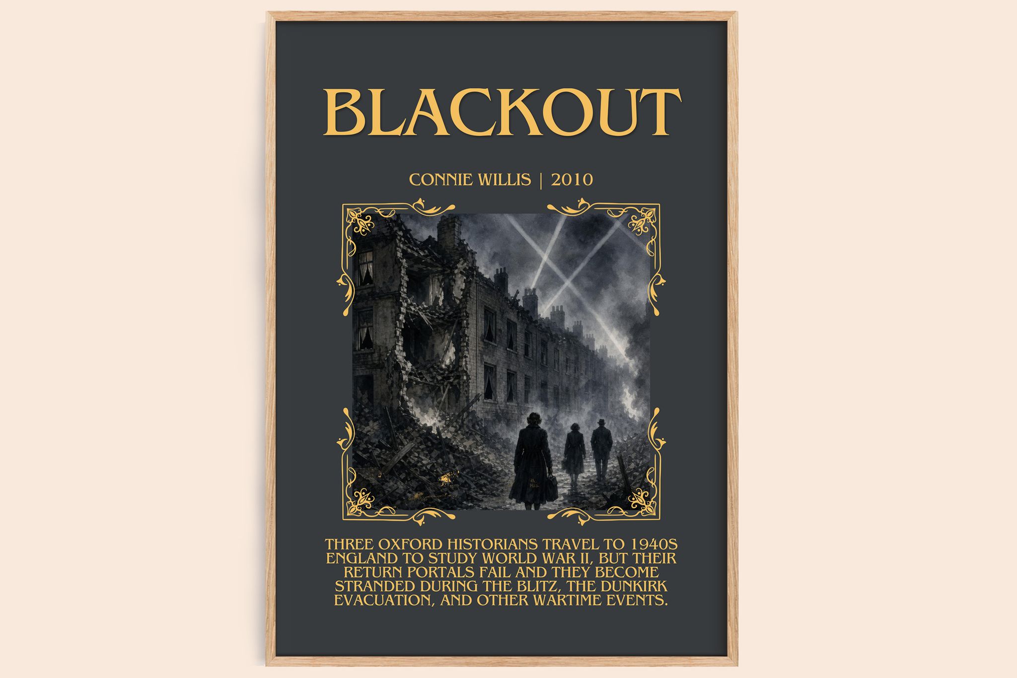 Blackout Minimalist Book Poster by Connie Willis