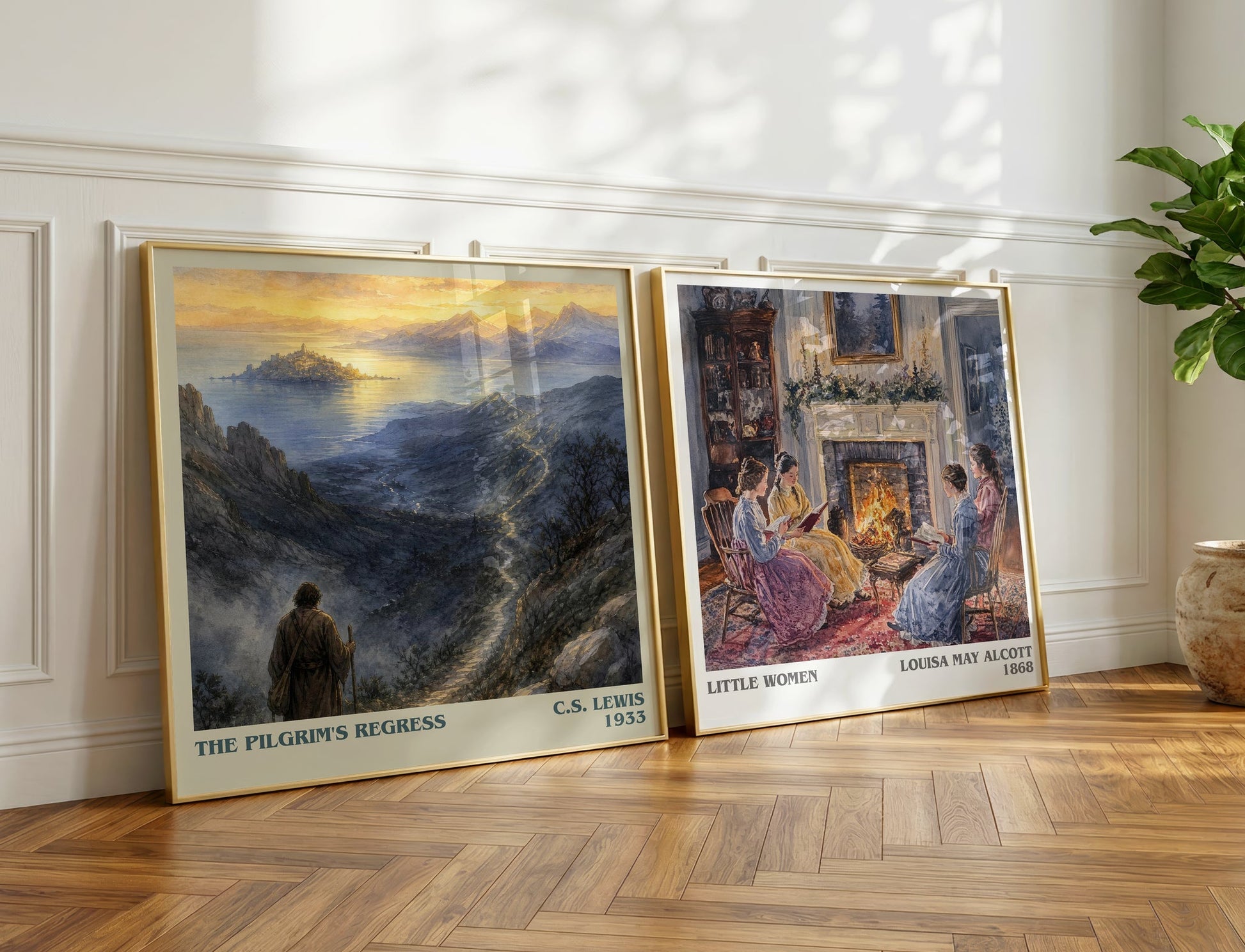 The Pilgrim'S Regress literary print on bookshelf – C.S. Lewis fan gift