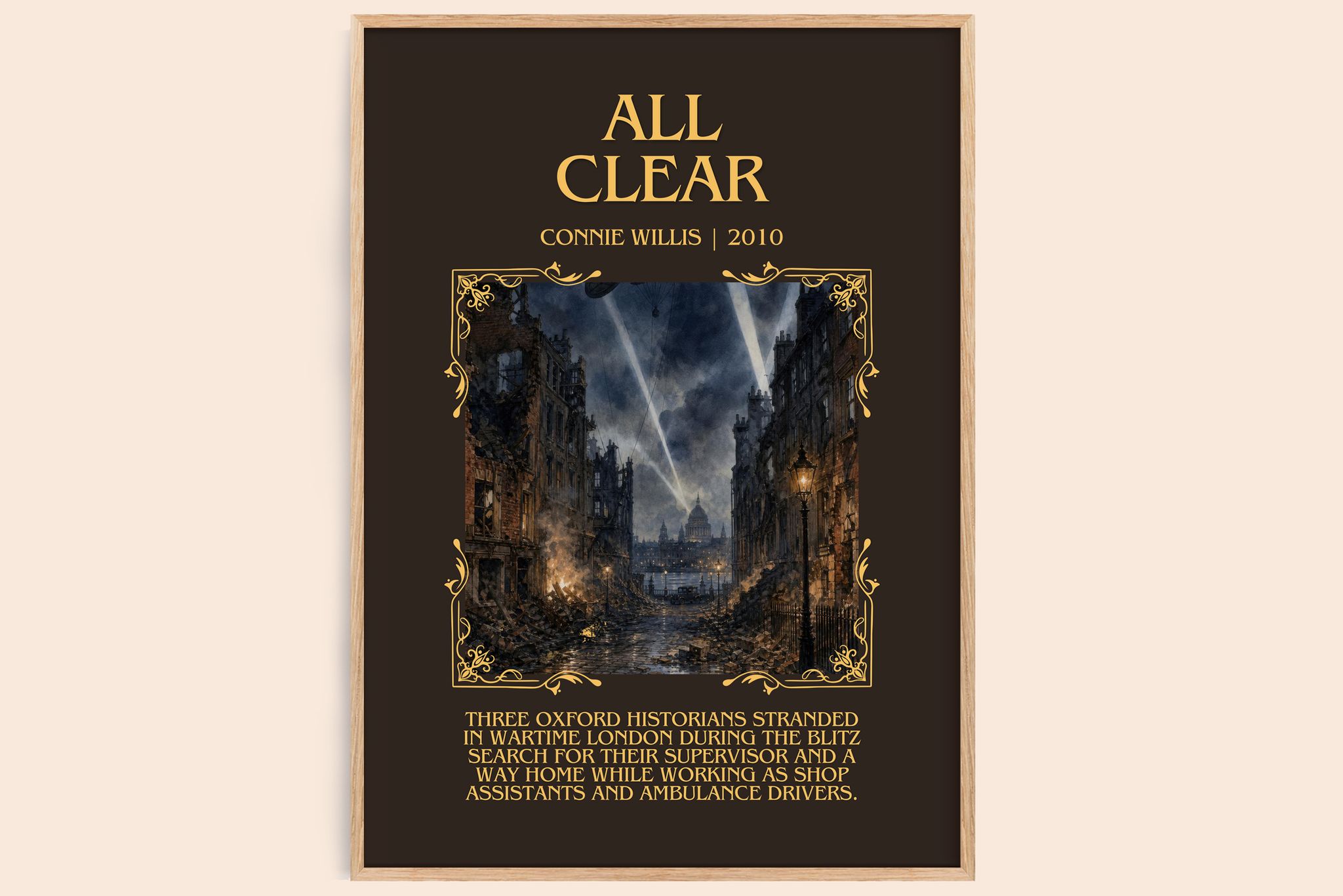 All Clear Minimalist Book Poster by Connie Willis