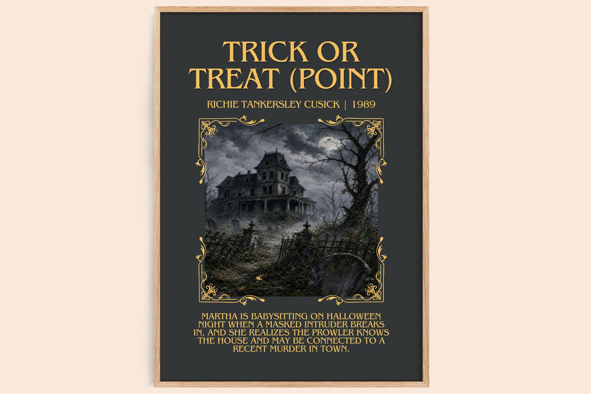 Trick or Treat (Point) Minimalist Book Poster by R. Cusick
