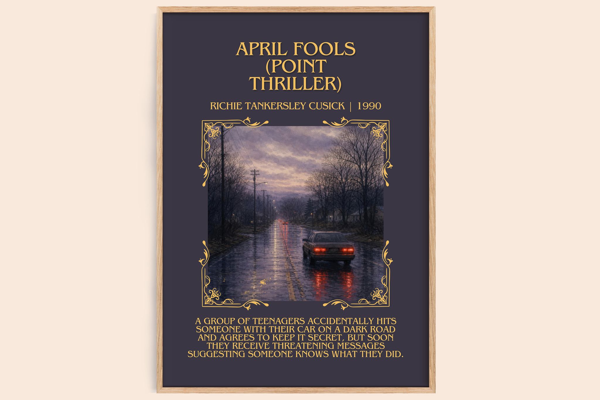 April Fools (Point Thriller) Minimalist Book Poster by R. Cusick