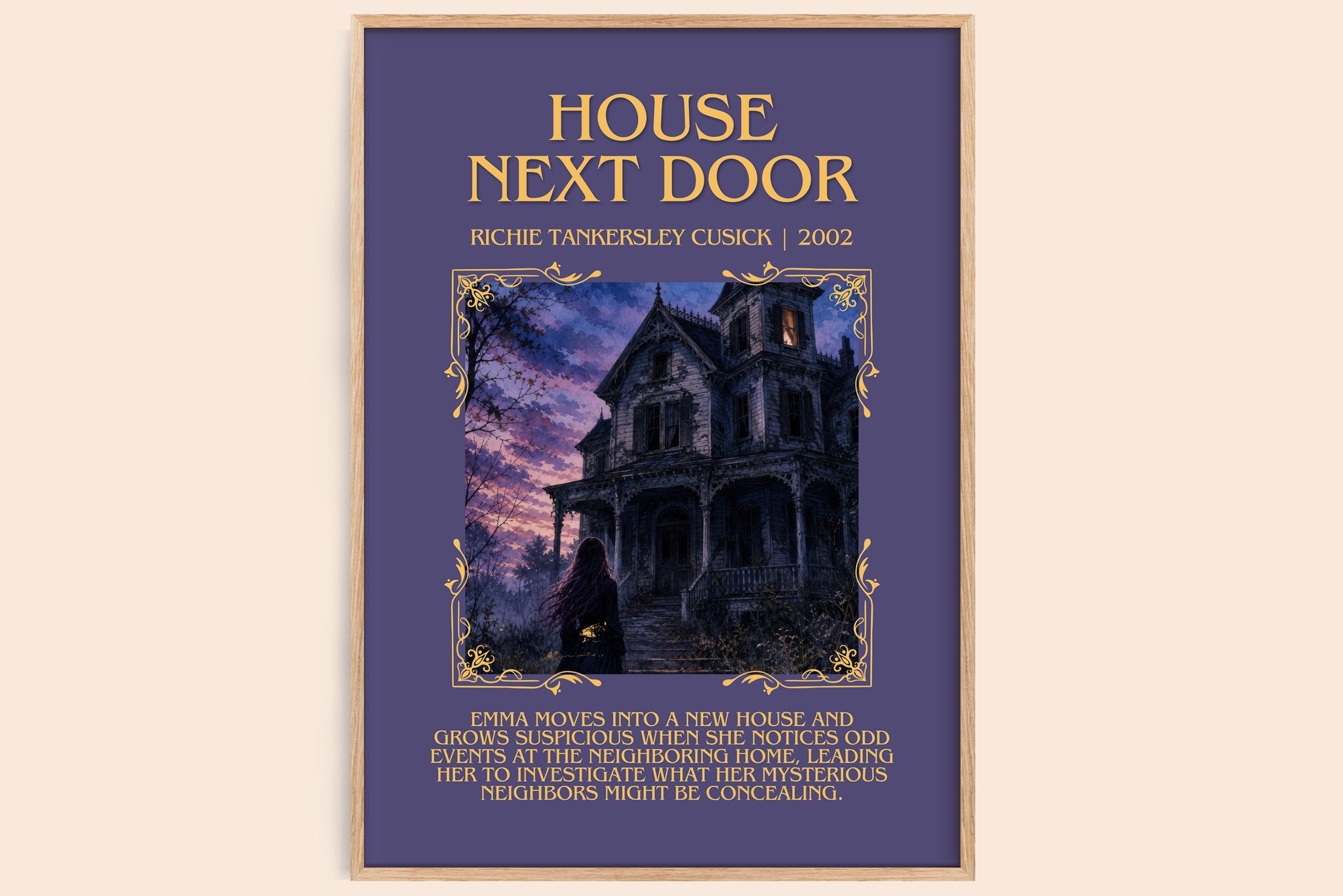 House Next Door Minimalist Book Poster by Richie Tankersley Cusick
