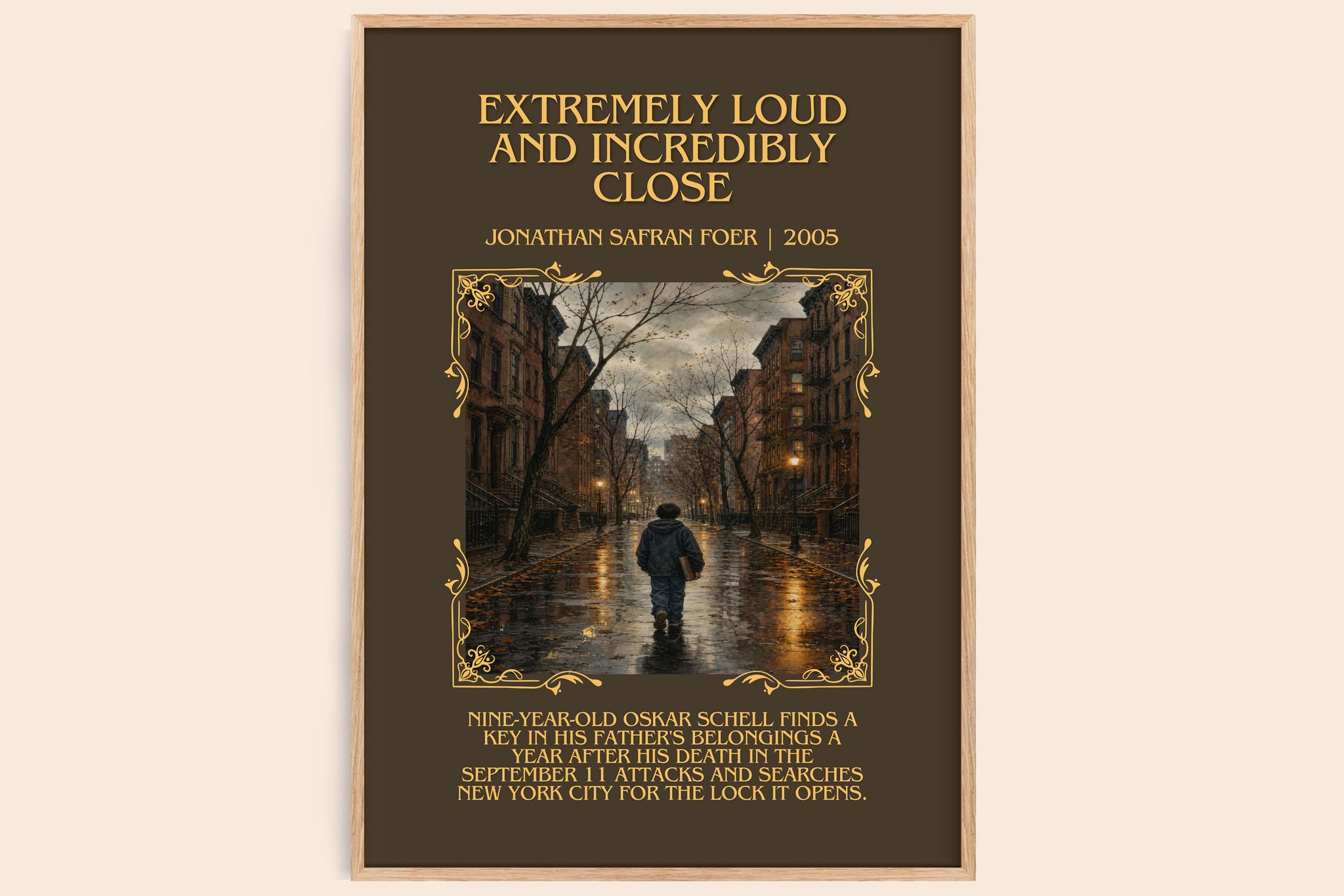 Extremely Loud and Incredibly Close Minimalist Book Poster by J. Foer