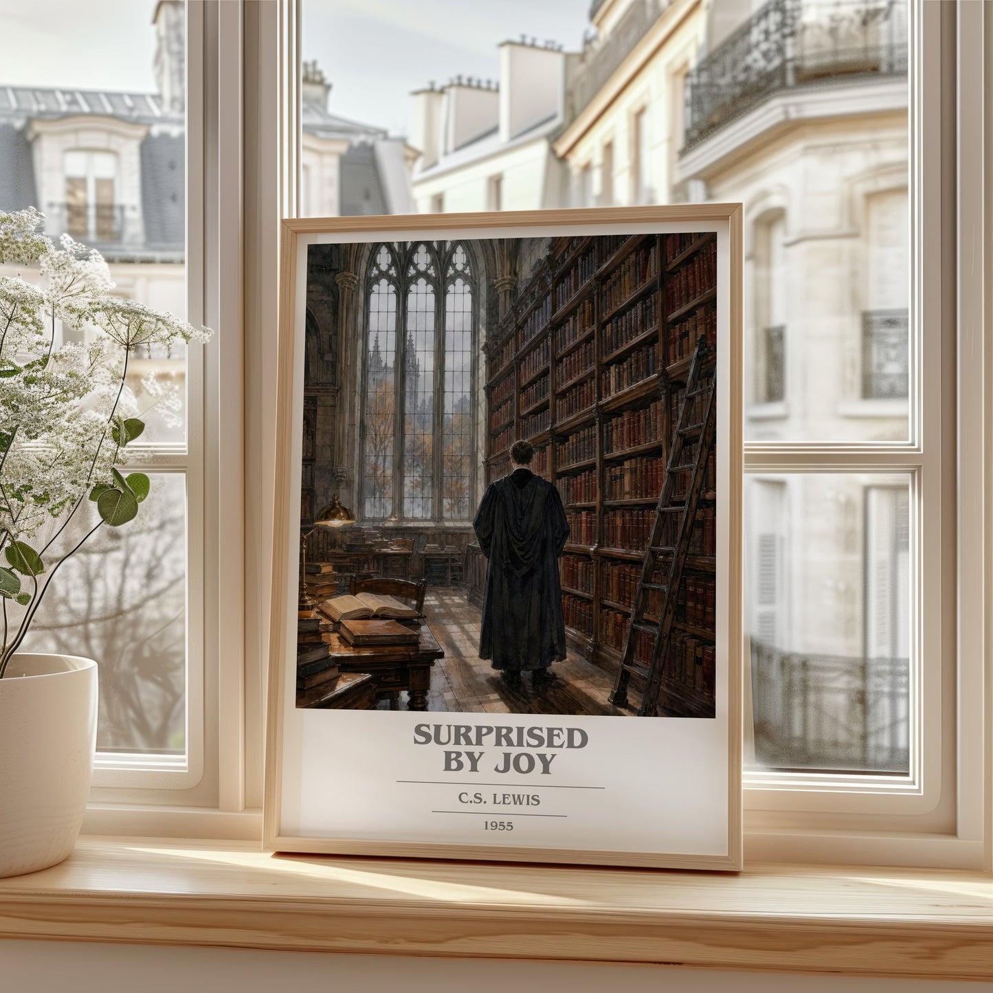 Surprised By Joy book cover poster colour and style options – C.S. Lewis book art