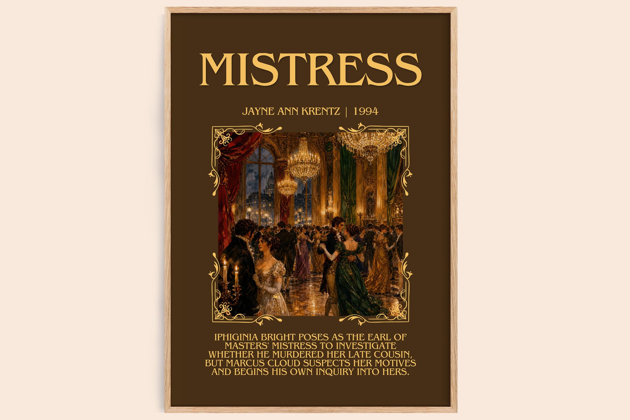 Mistress Minimalist Book Poster by Jayne Ann Krentz