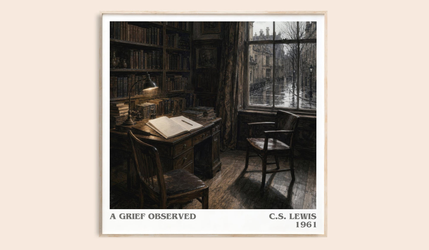 A Grief Observed literary book poster by C.S. Lewis – framed literary art print