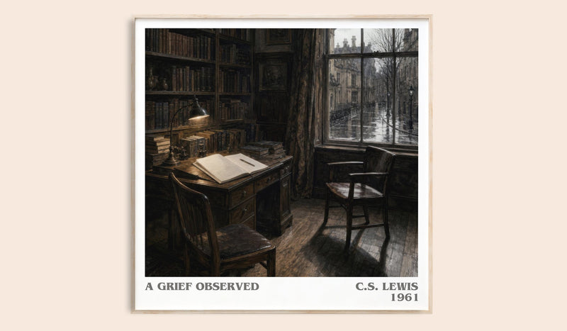 A Grief Observed literary book poster by C.S. Lewis – framed literary art print