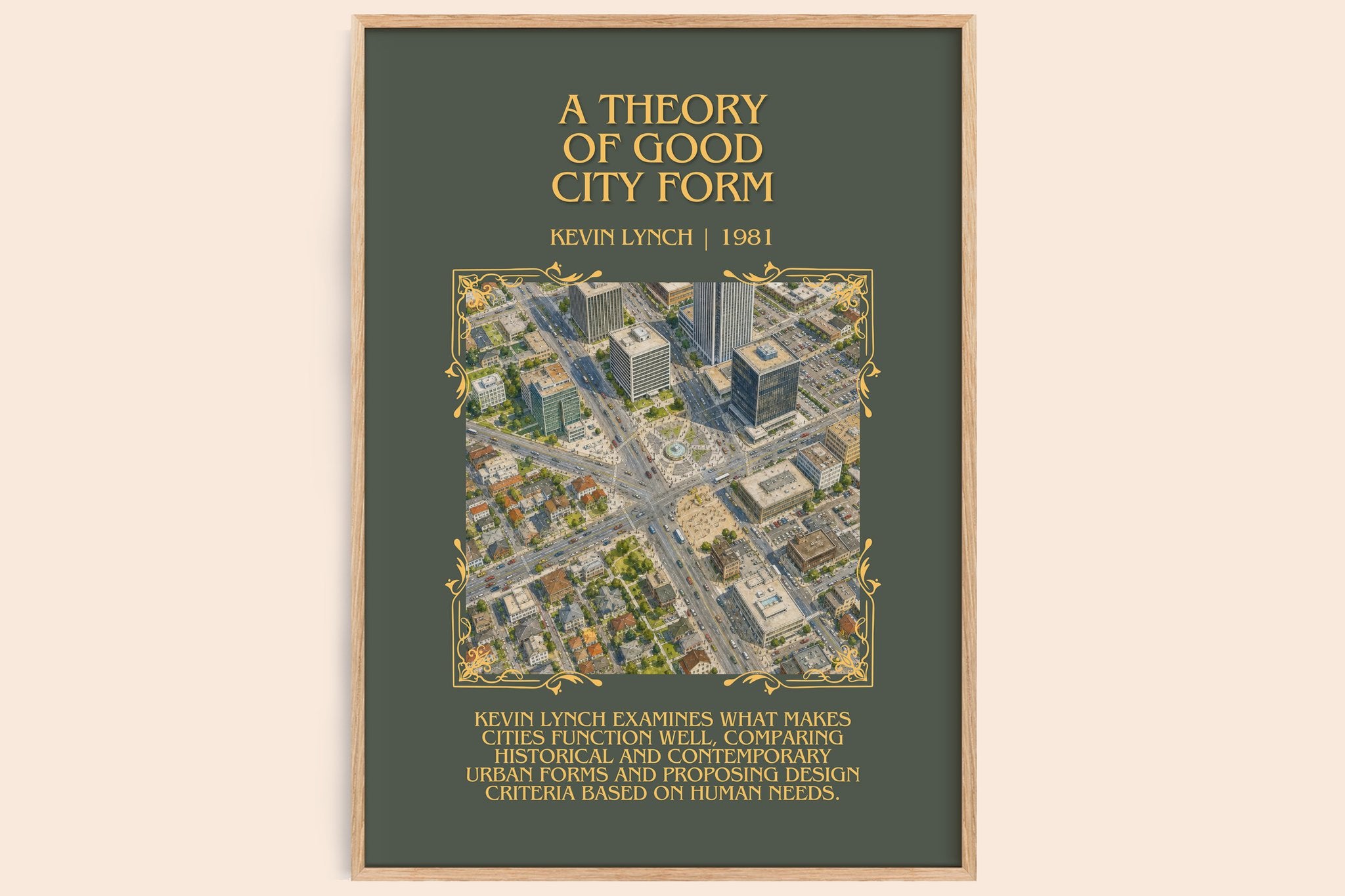 A Theory of Good City Form Minimalist Book Poster by Kevin Lynch