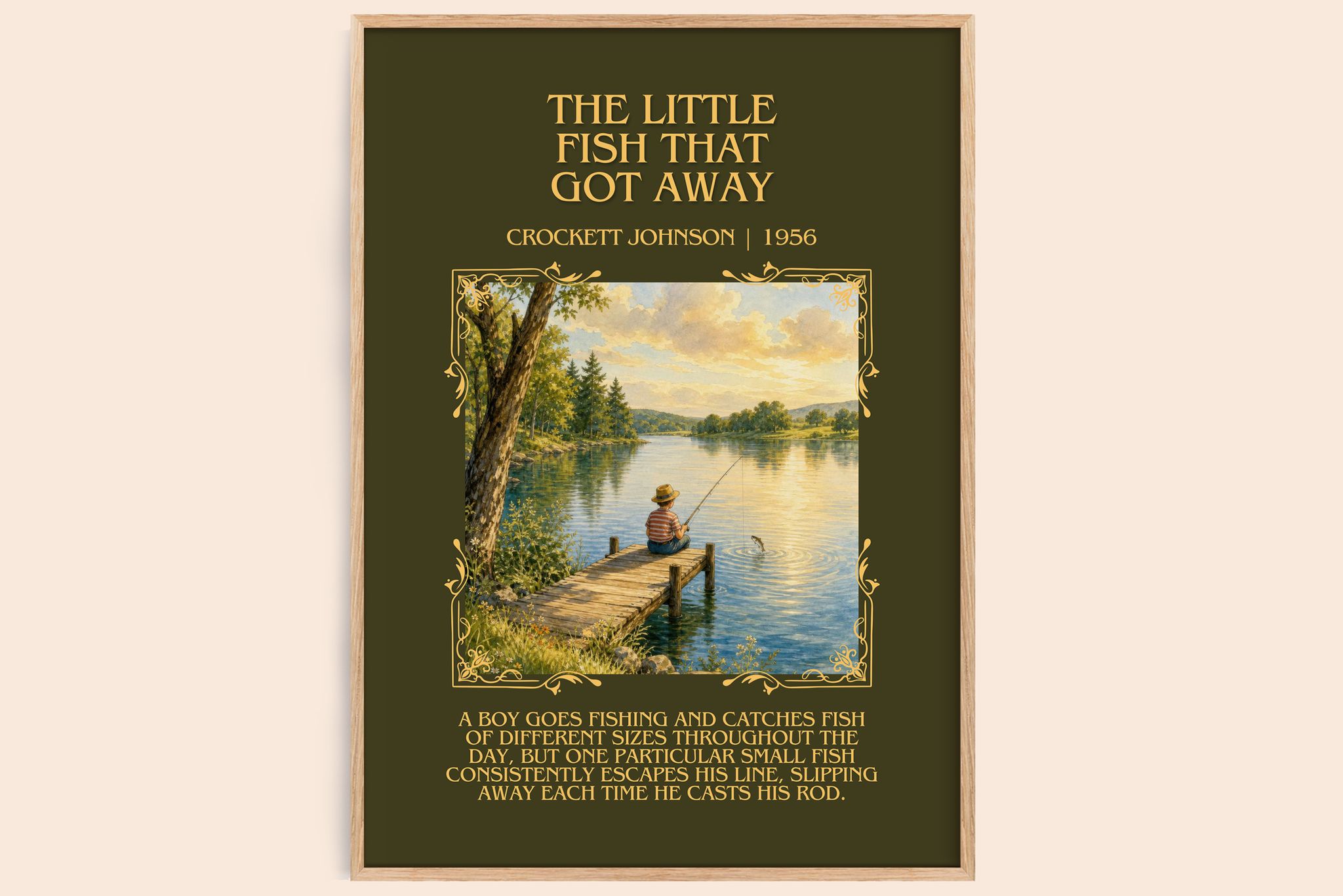 Little Fish That Got Away Minimalist Book Poster by Crockett Johnson