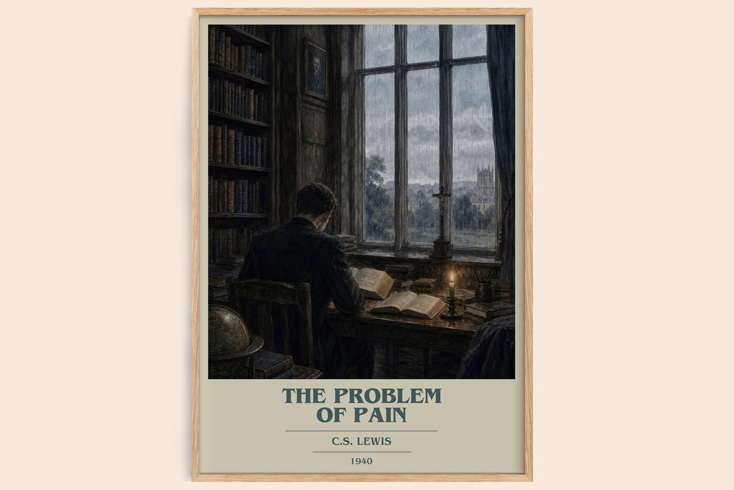 The Problem Of Pain book cover book poster by C.S. Lewis – framed literary art print