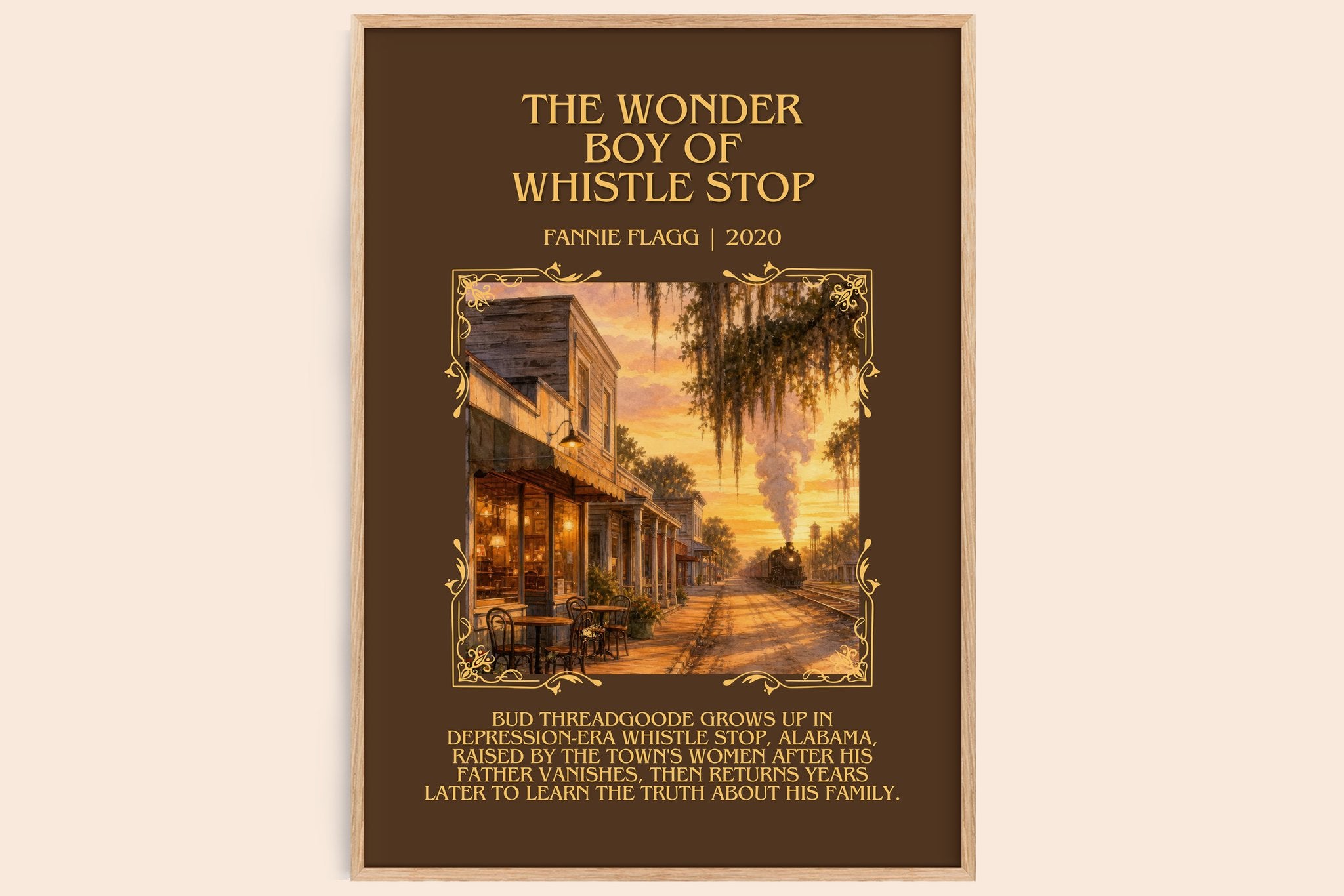 The Wonder Boy of Whistle Stop Minimalist Book Poster by Fannie Flagg
