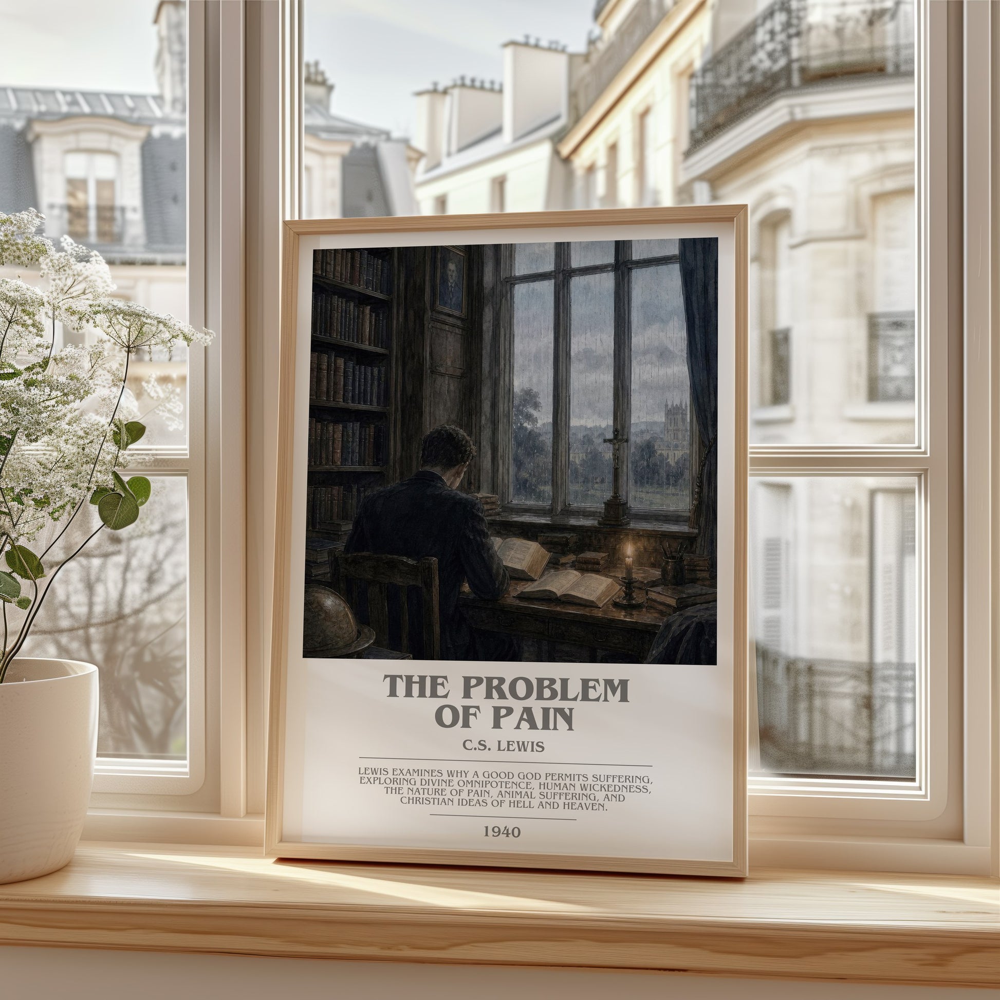 The Problem Of Pain bookish poster colour and style options – C.S. Lewis book art