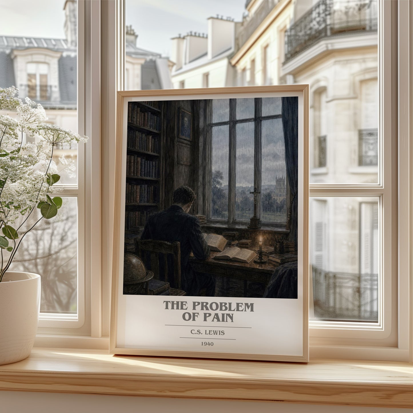 The Problem Of Pain book cover poster colour and style options – C.S. Lewis book art