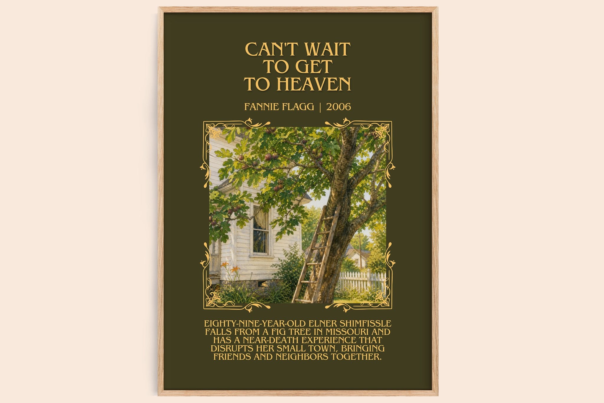 Can't Wait to Get to Heaven Minimalist Book Poster by Fannie Flagg