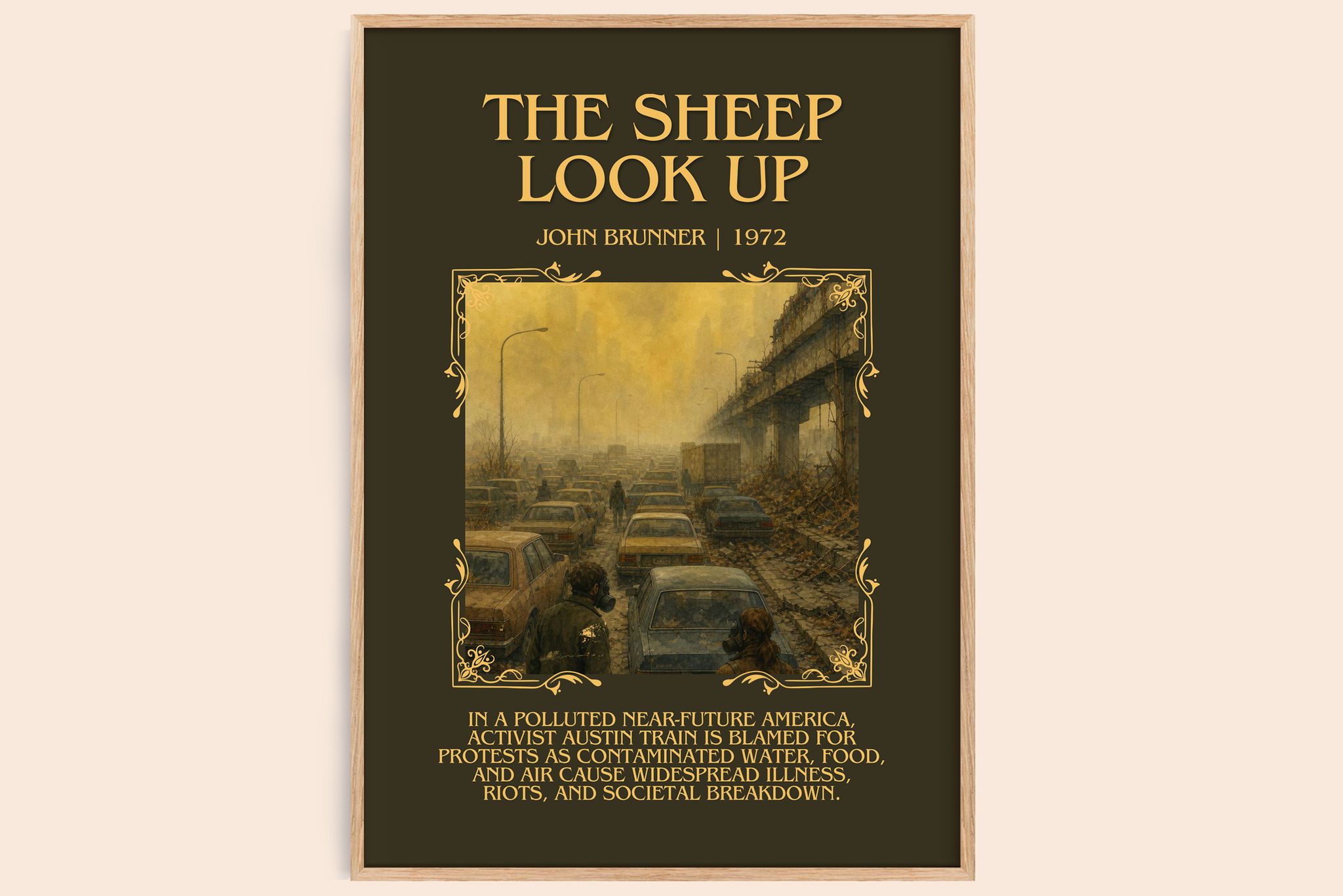 The Sheep Look Up Minimalist Book Poster by John Brunner