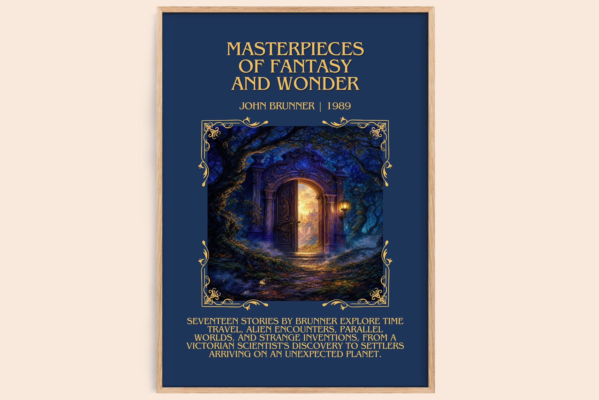 Masterpieces of Fantasy and Wonder Minimalist Book Poster by John Brunner