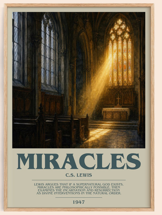 Miracles Bookish Wall Art by C.S. Lewis