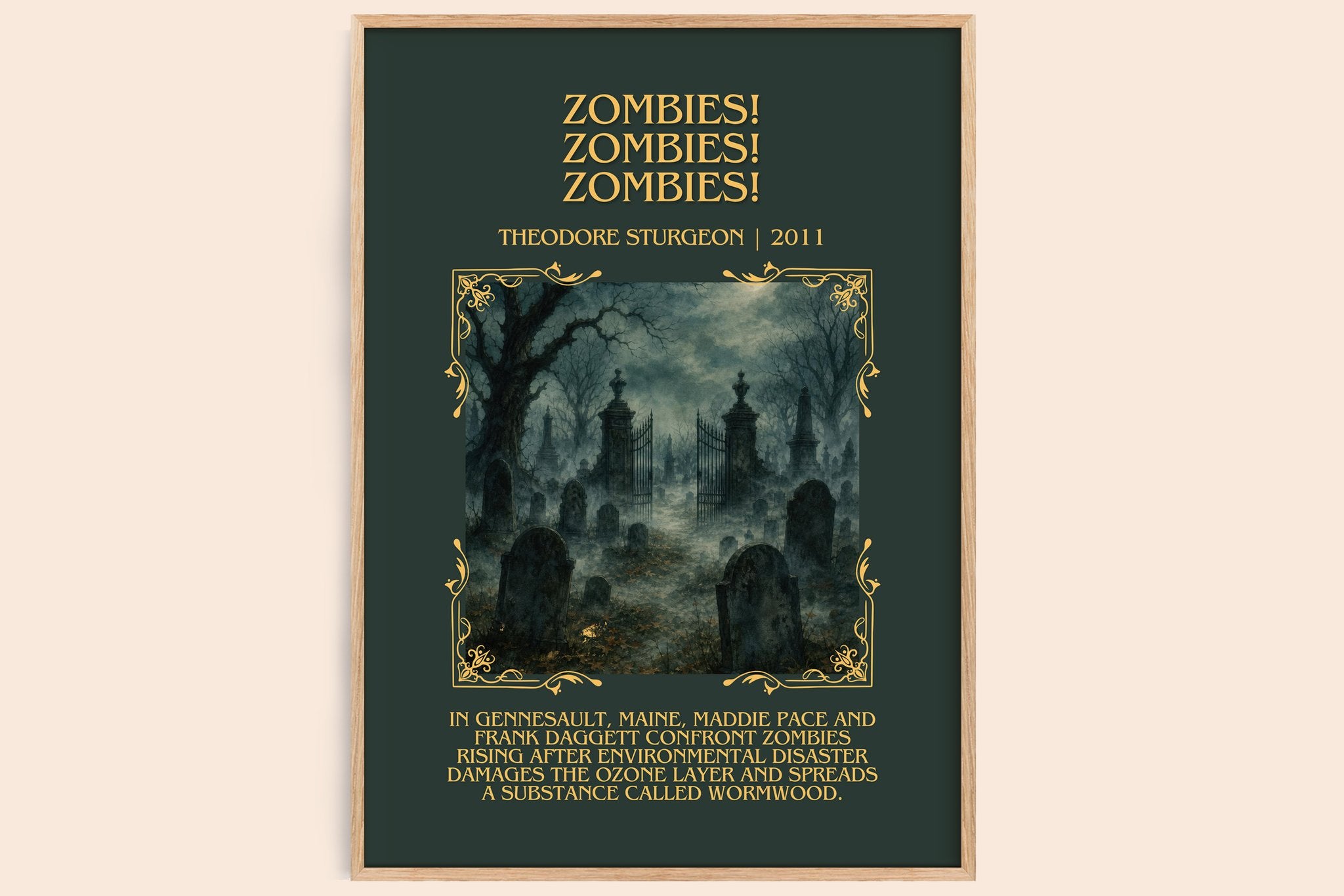 Zombies! Zombies! Zombies! Minimalist Book Poster by Theodore Sturgeon