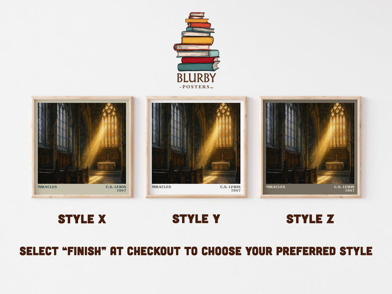 Miracles literary print in frame leaning in hallway – philosophy wall art